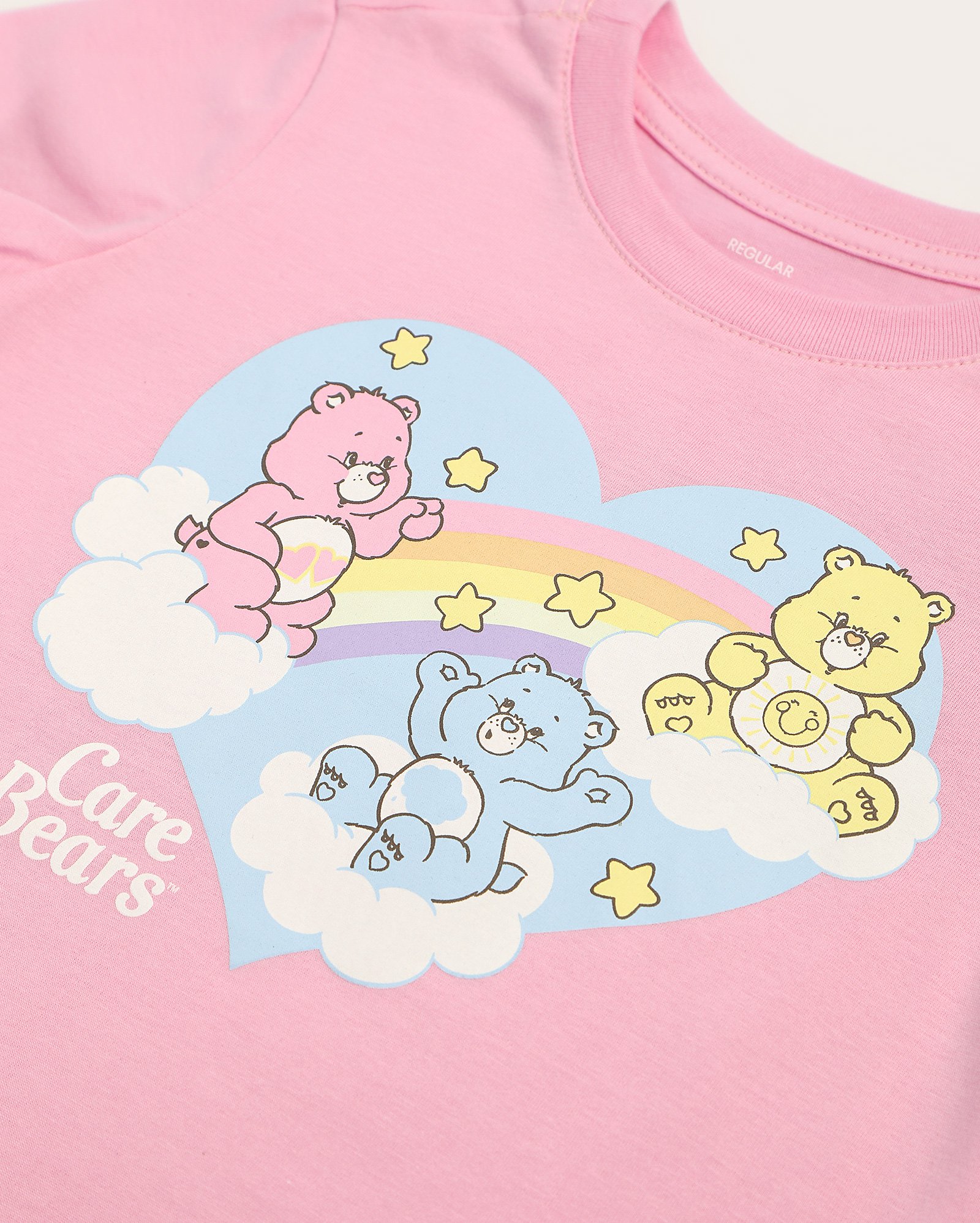 Camiseta infantil regular 4-10A rosa | Ursinhos Carinhosos