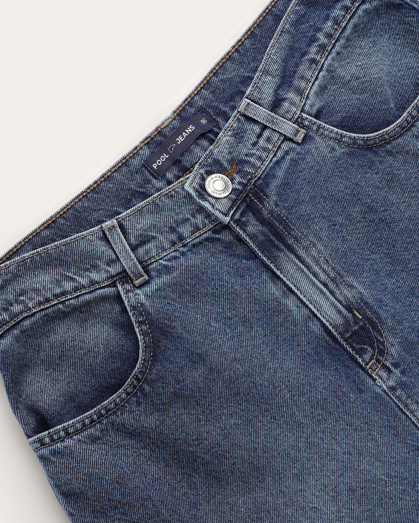 Bermuda Jeans juvenil skater cargo denim médio | Pool Jeans