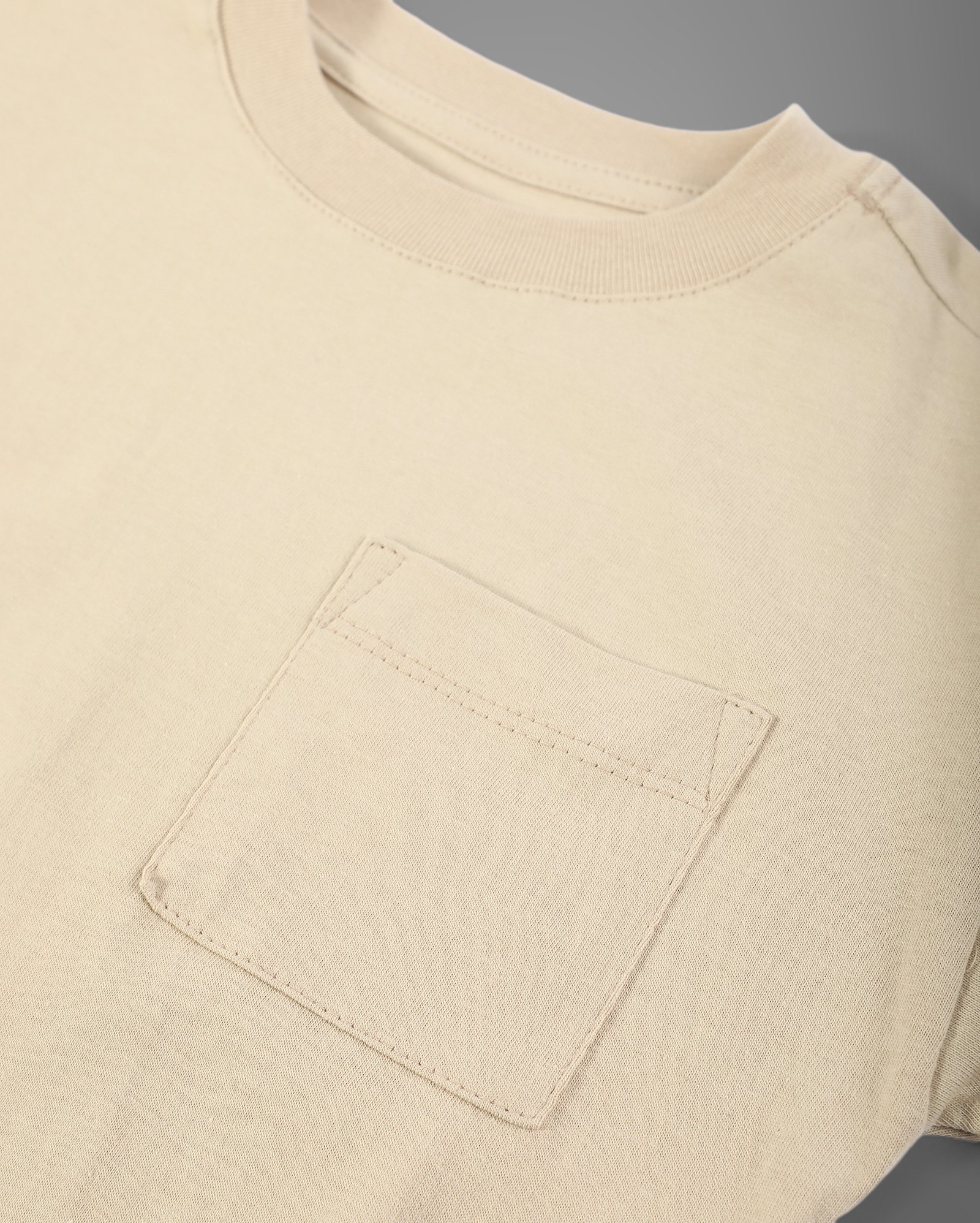 Camiseta juvenil oversized algodão Tech UltraCotton bege