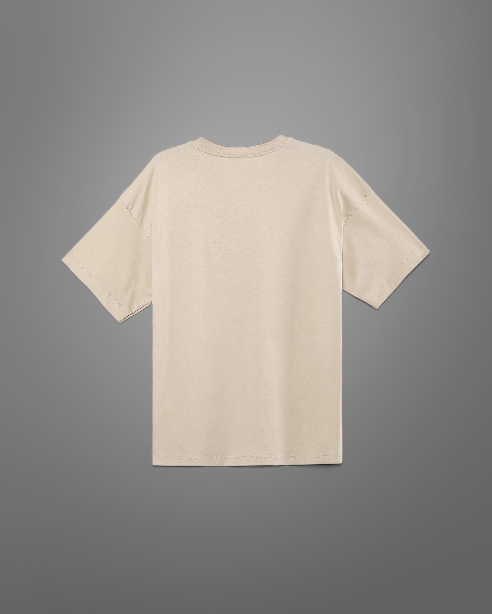 Camiseta juvenil oversized algodão Tech UltraCotton bege — foto 4