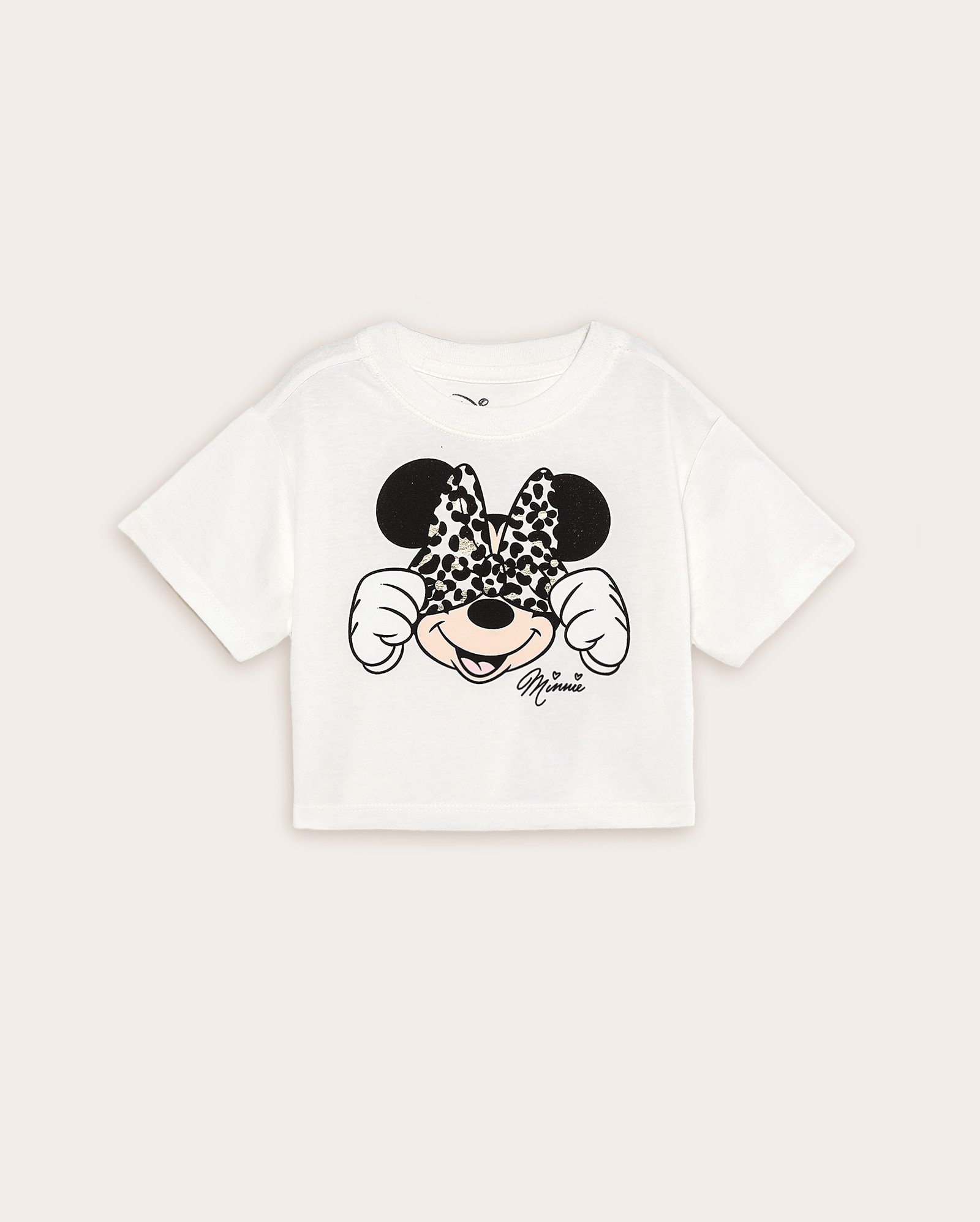 Camiseta infantil Minnie oncinha 1-4A branca | Disney