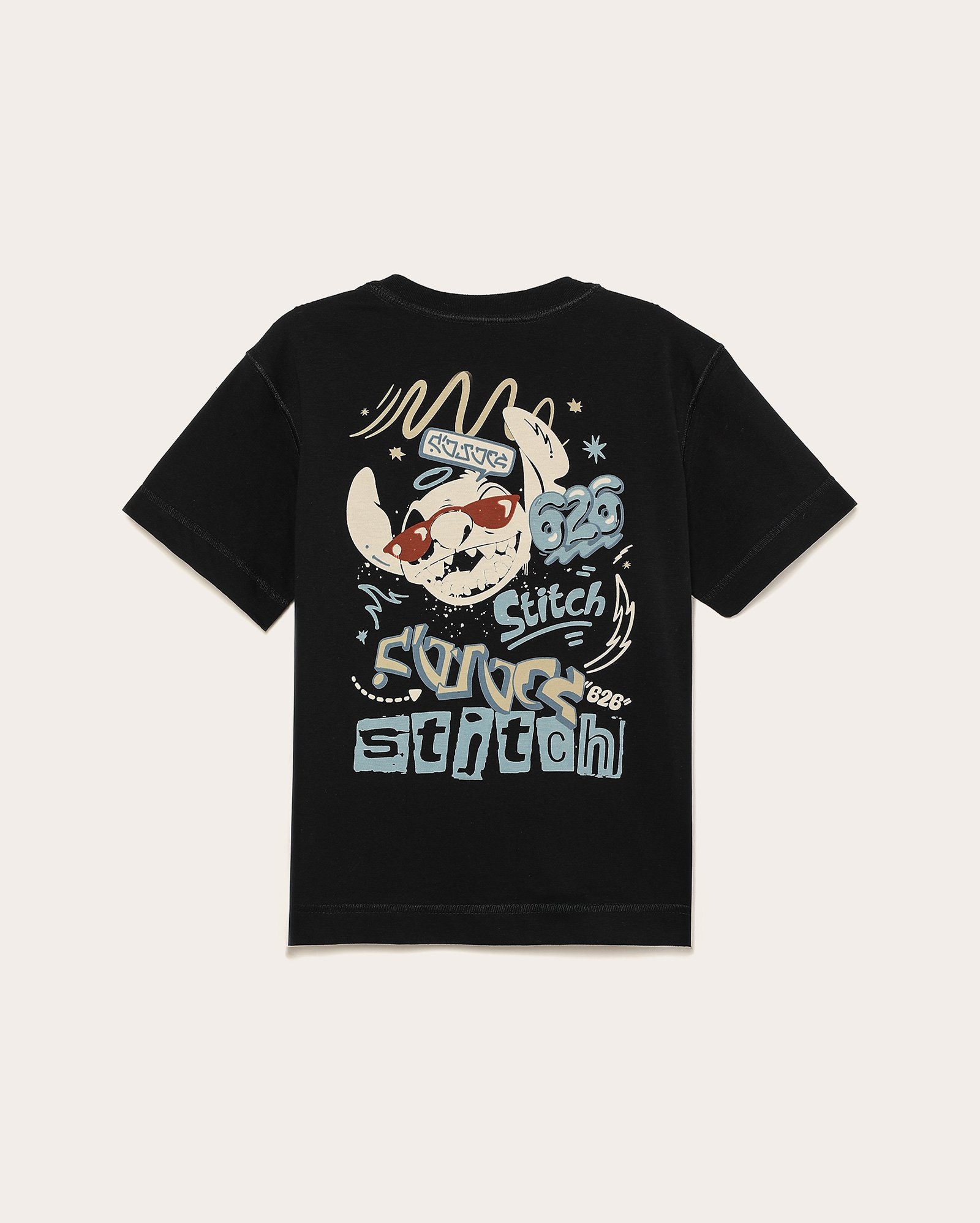 Camiseta infantil relaxed estampa Stitch 4-10A preta | Disney