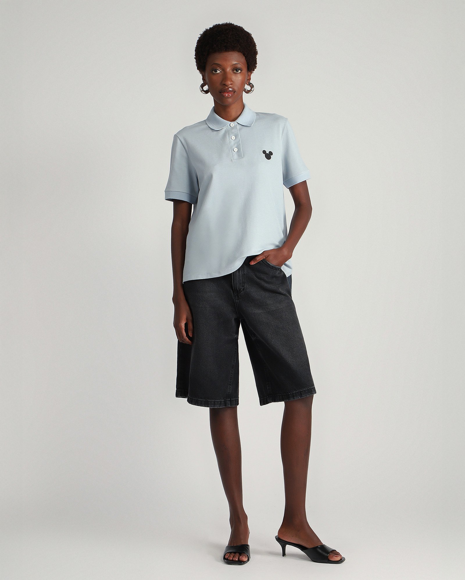 Camisa polo feminina Disney - Azul Claro | Herchcovitch + Pool
