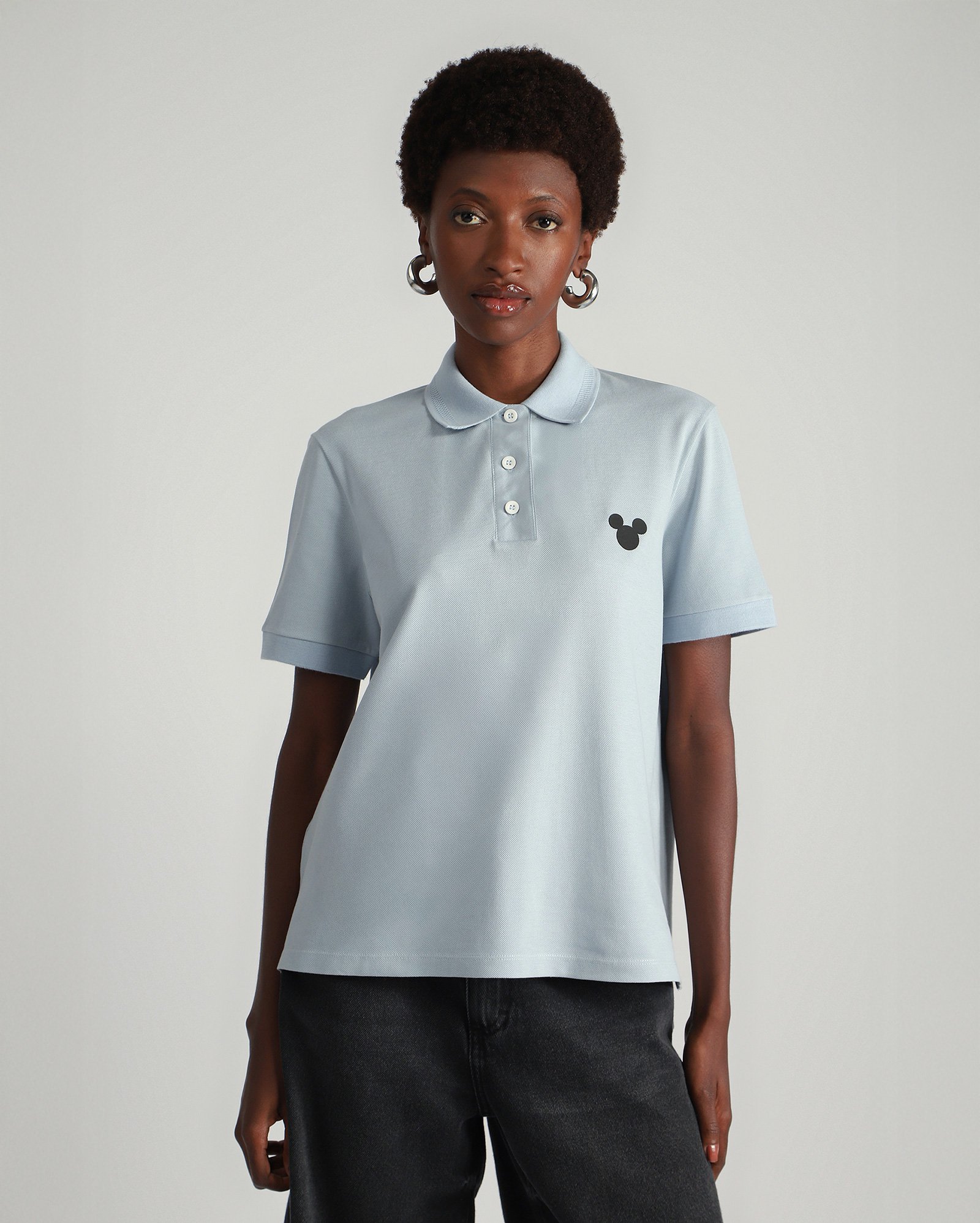 Camisa polo feminina Disney - Azul Claro | Herchcovitch + Pool