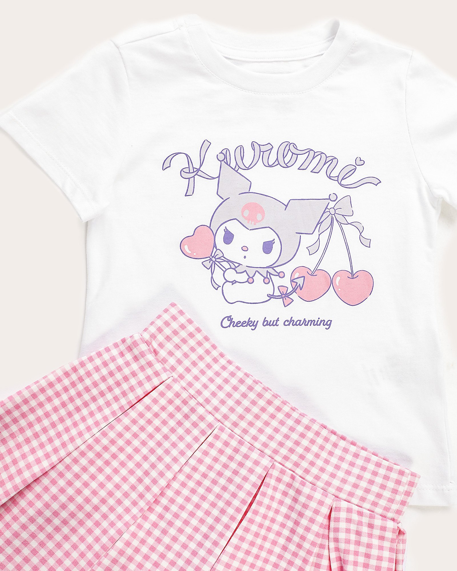 Conjunto curto infantil Kuromi 4-10A - multicor | Sanrio