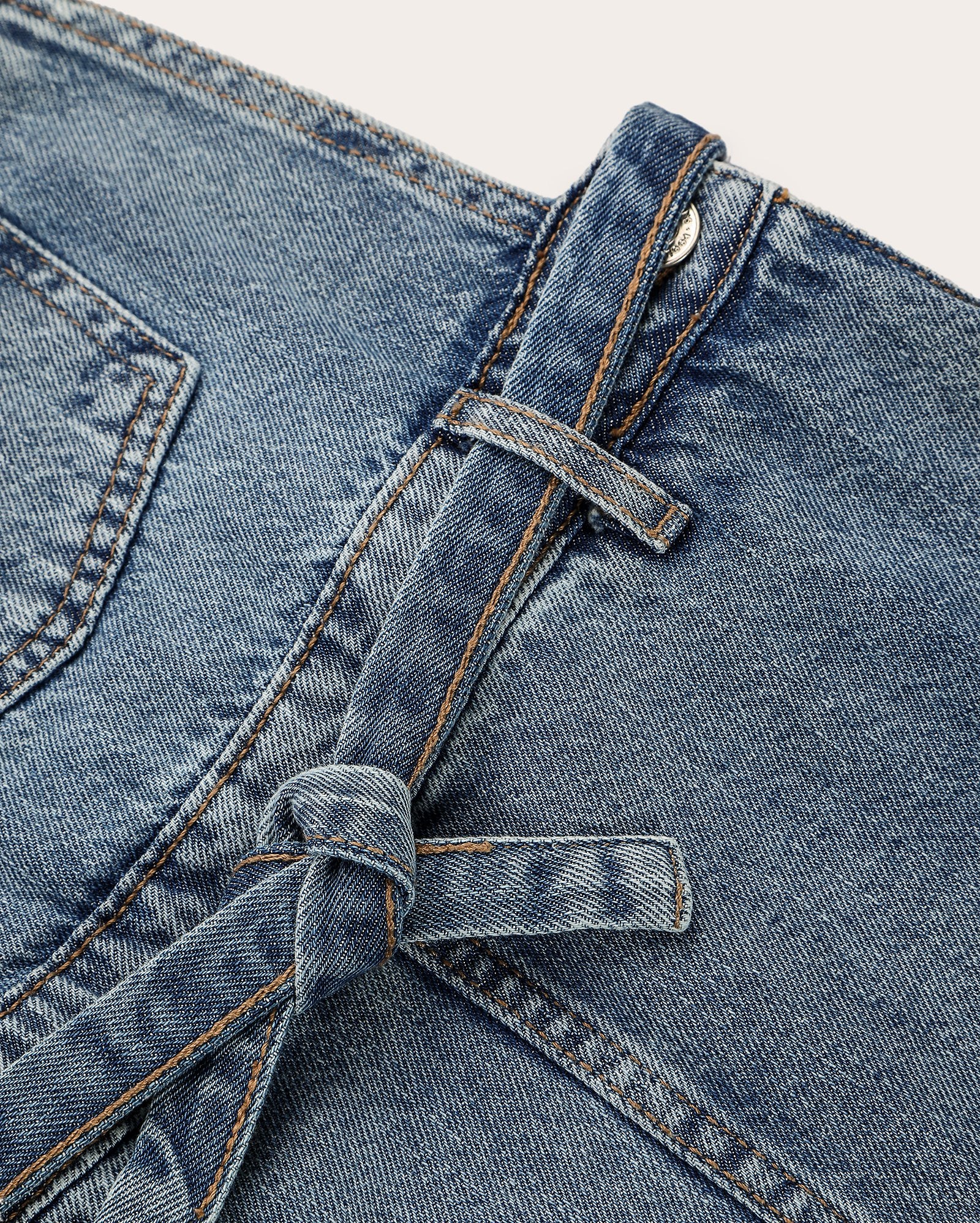 Salopete jeans infantil cargo com cinto 4-10A denim médio