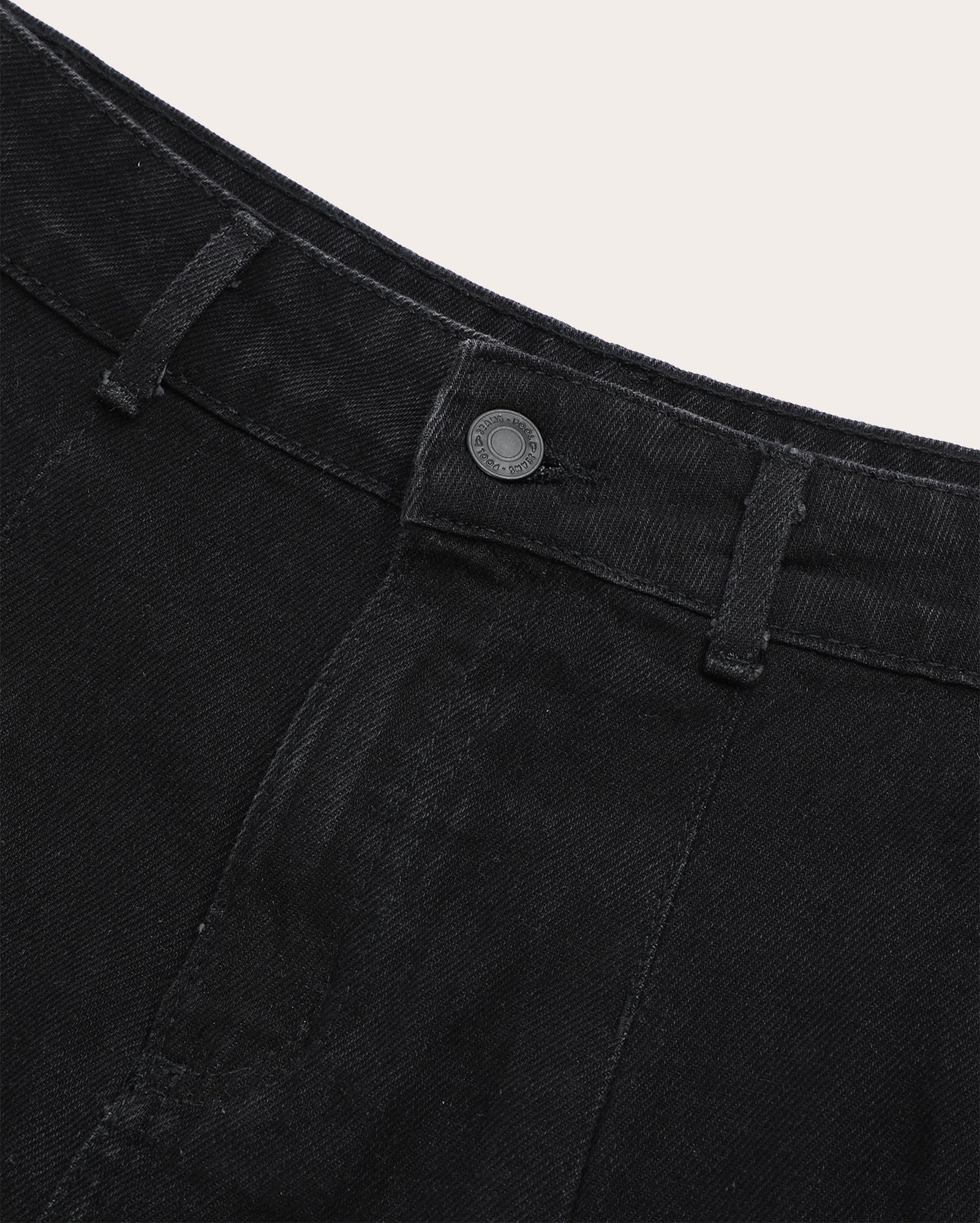 Short-saia black jeans juvenil com pregas | Pool