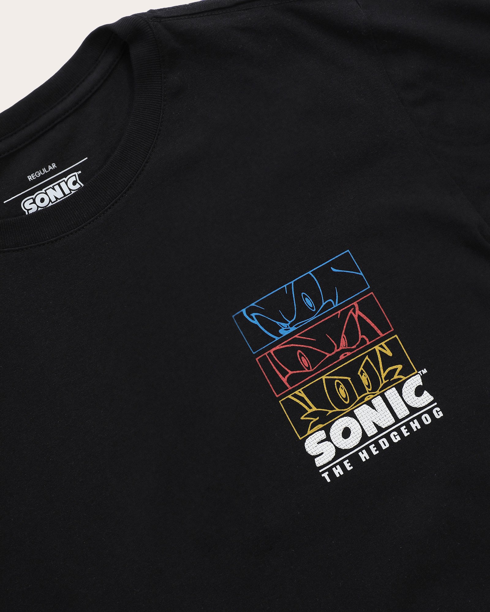 Camiseta juvenil manga curta Sonic 10-16A preta | SEGA