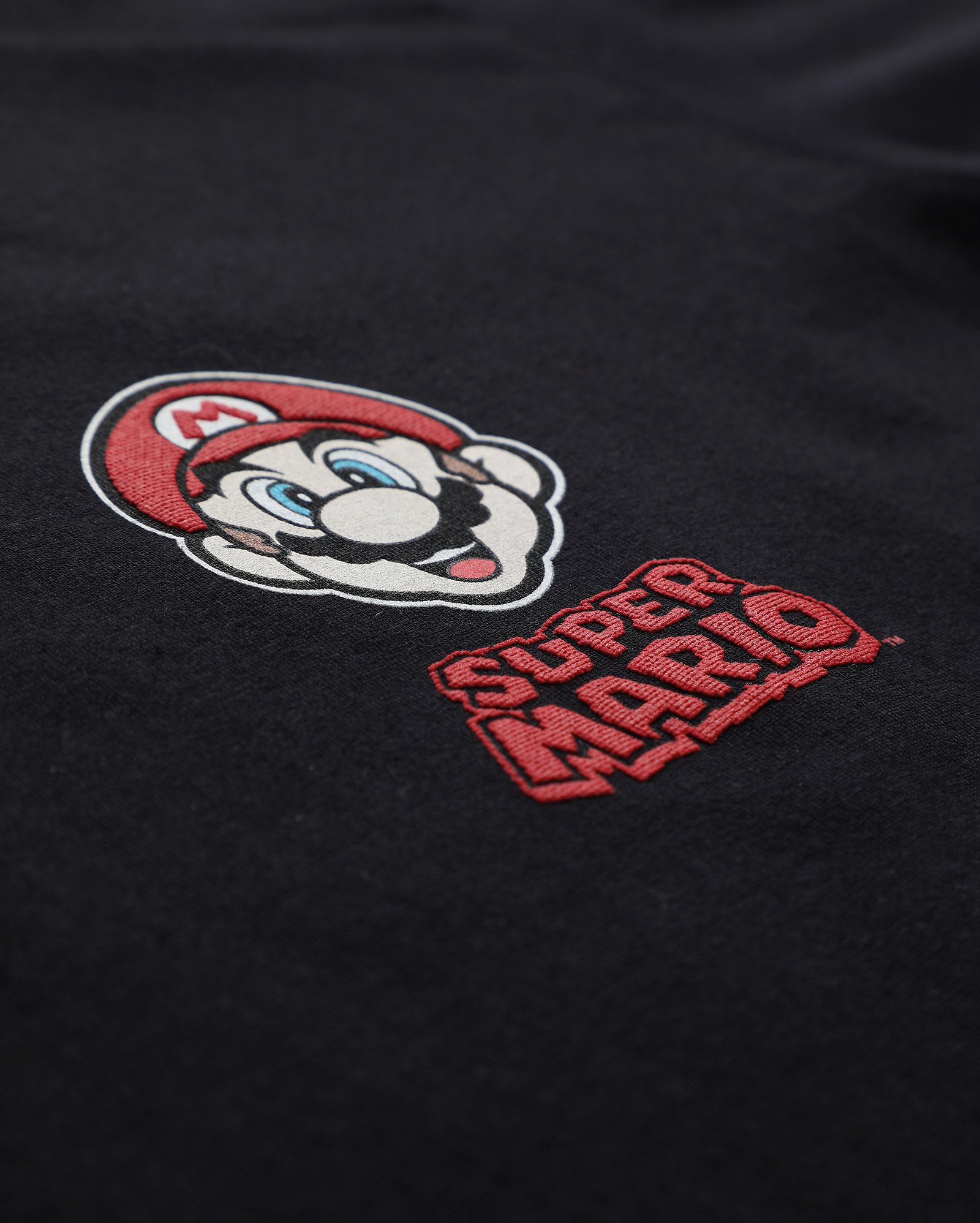 Camiseta juvenil manga curta Mario Bros 10-16A preta | Nintendo