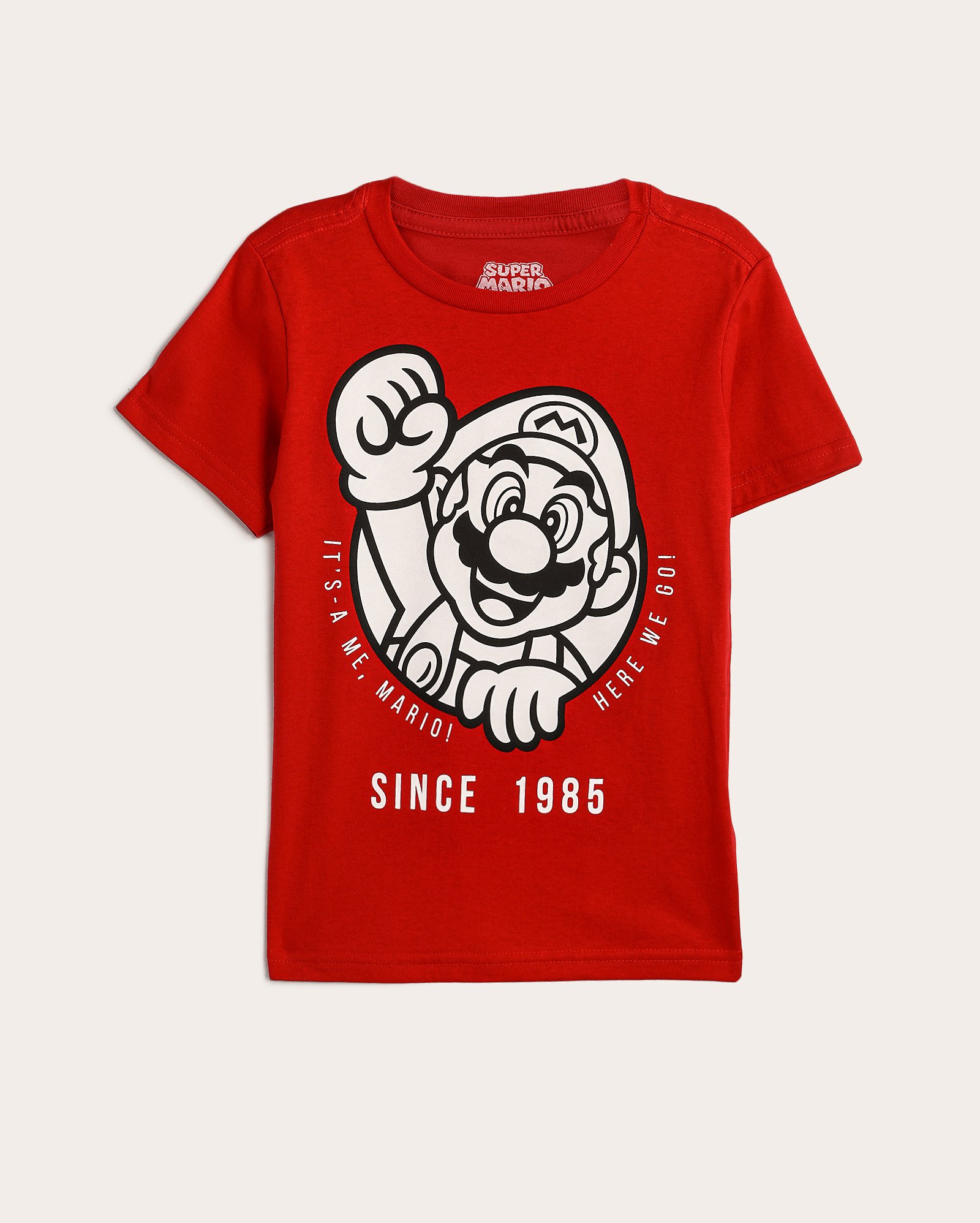 Camiseta infantil manga curta Mario Bros 4-10A vermelha | Nintendo