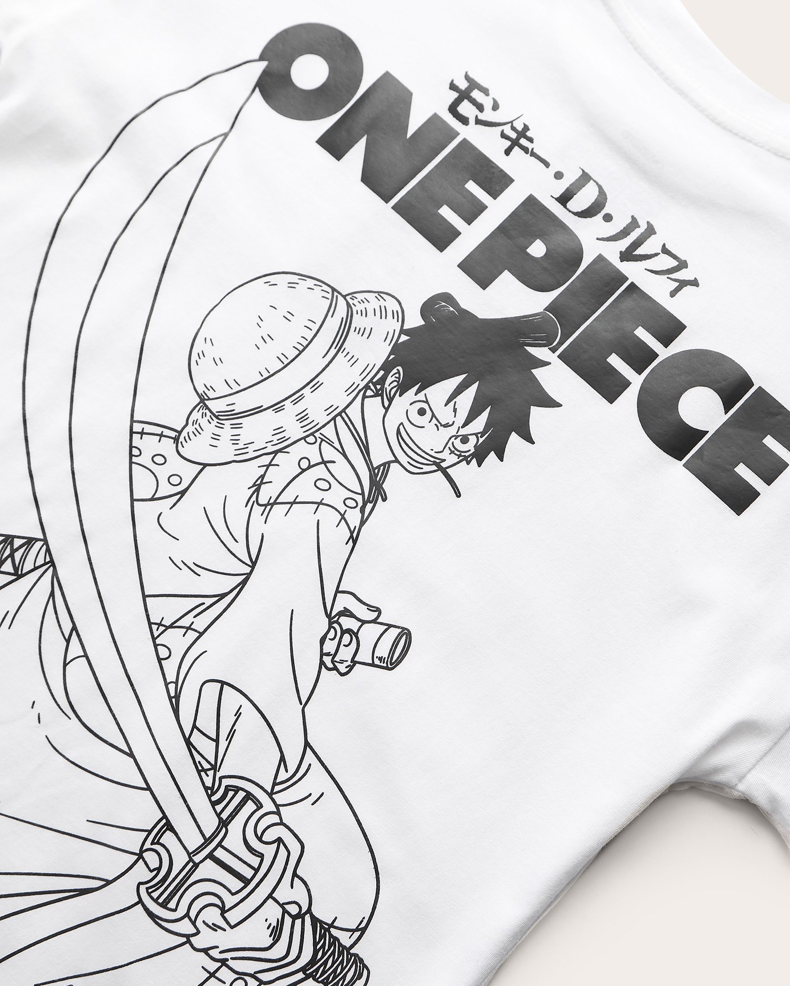 Camiseta infantil oversized anime 6-10A - branca | One Piece — foto 3
