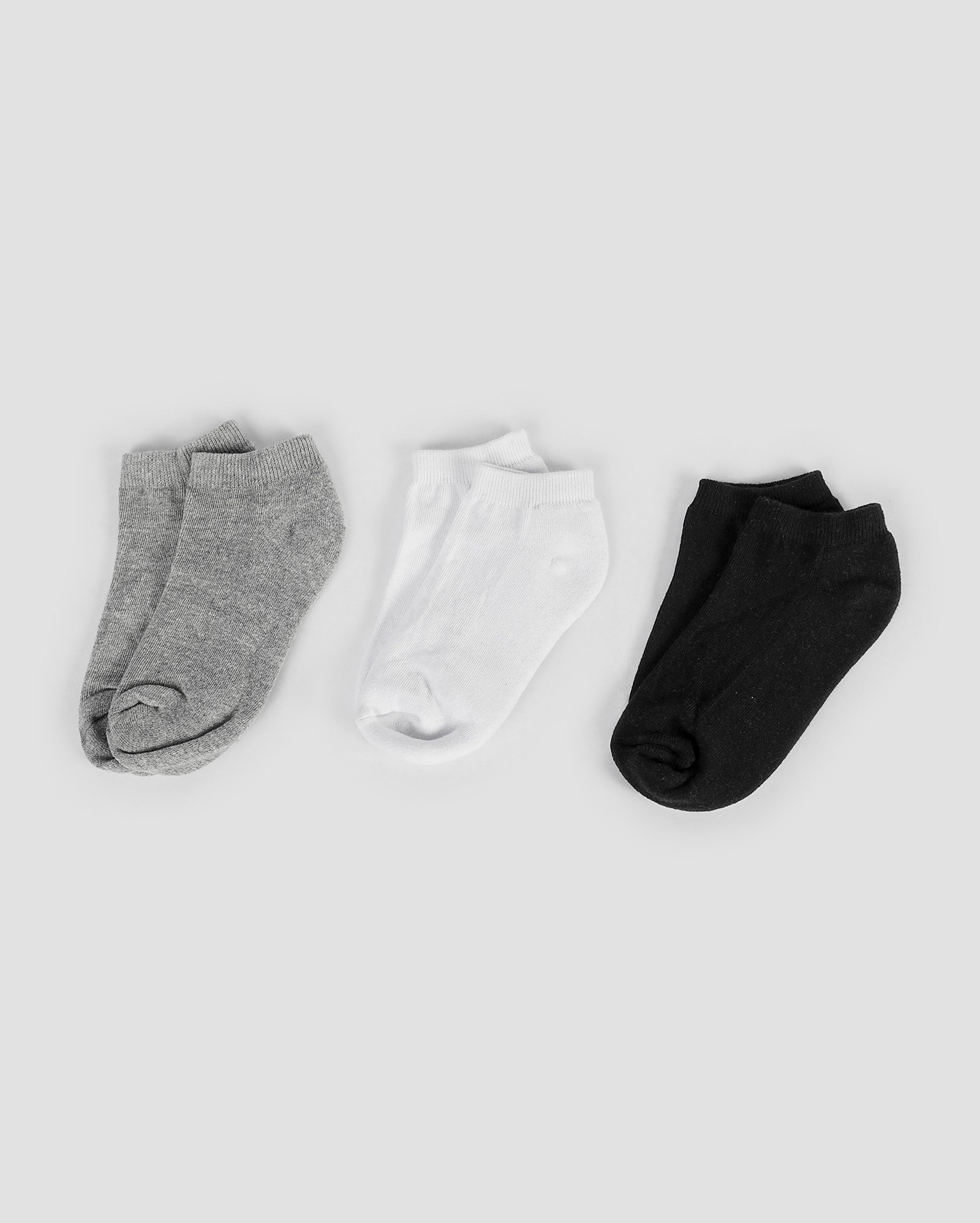 Kit meia feminina 3 pares cano curto lisa multicor | Riachuelo