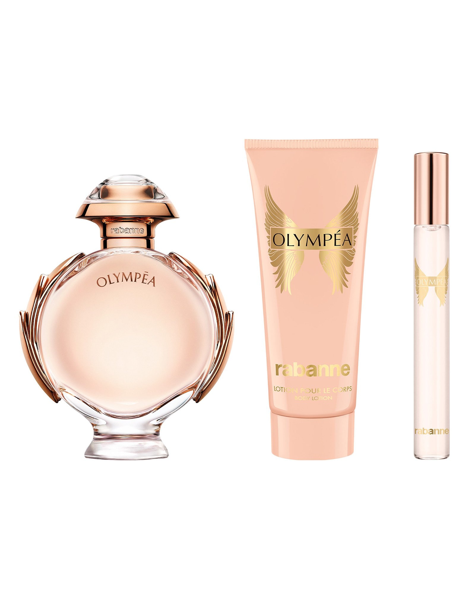Kit perfume feminino 80ml + creme corporal 100ml + miniatura Olympéa 10ml | Rabanne