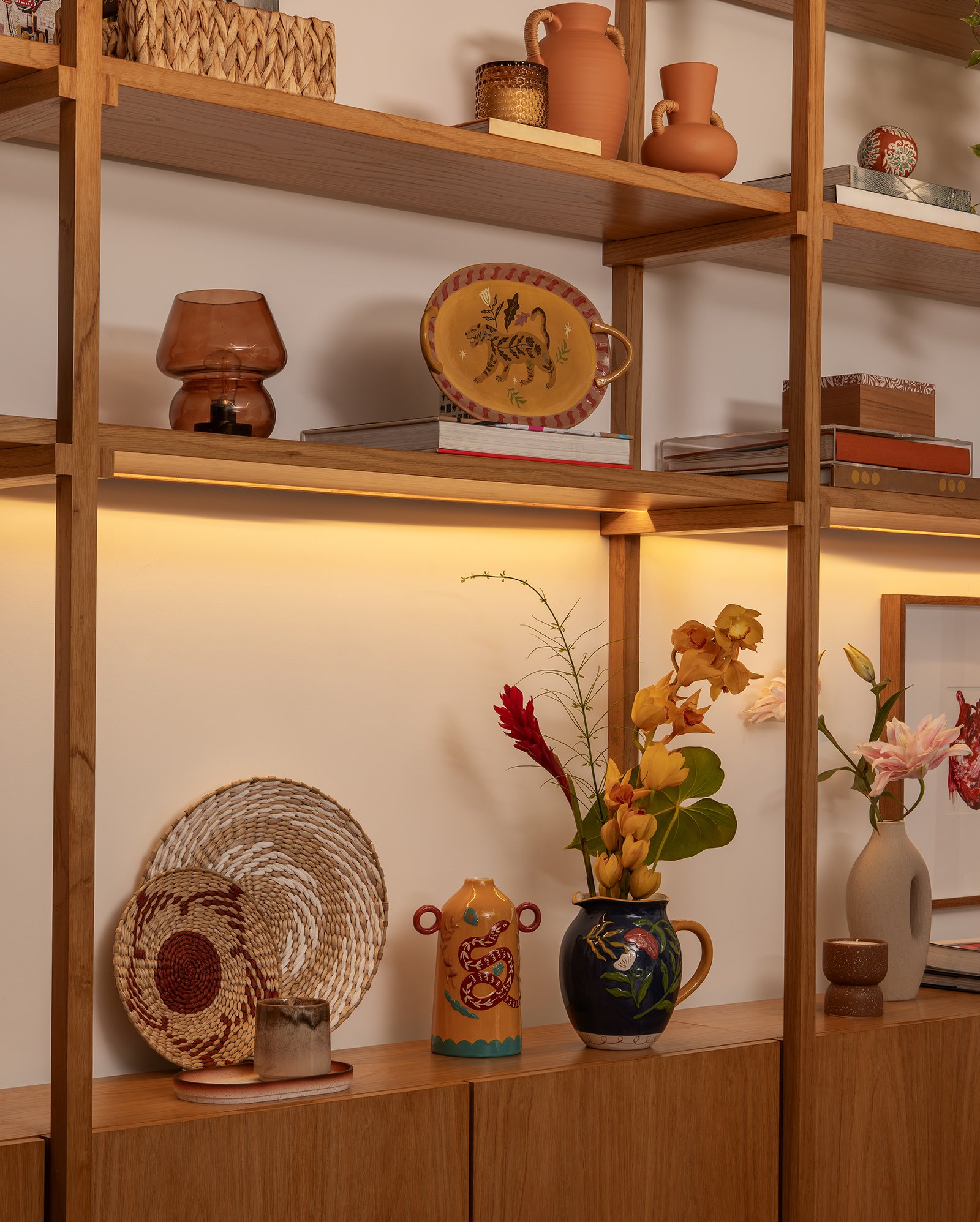 Objeto decorativo de parede floral 25cm bege | Casa Riachuelo