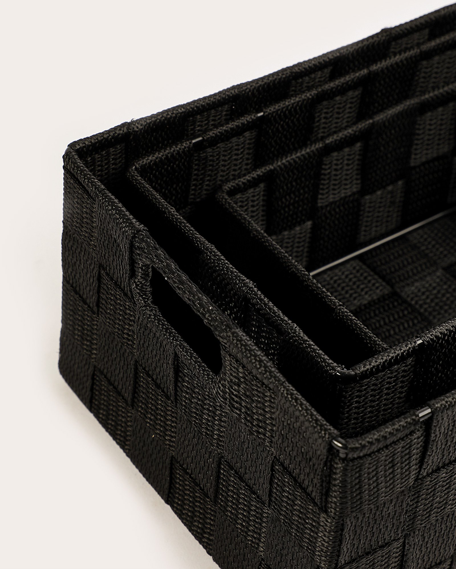 Kit cesto organizador 3 peças preto | Casa Riachuelo