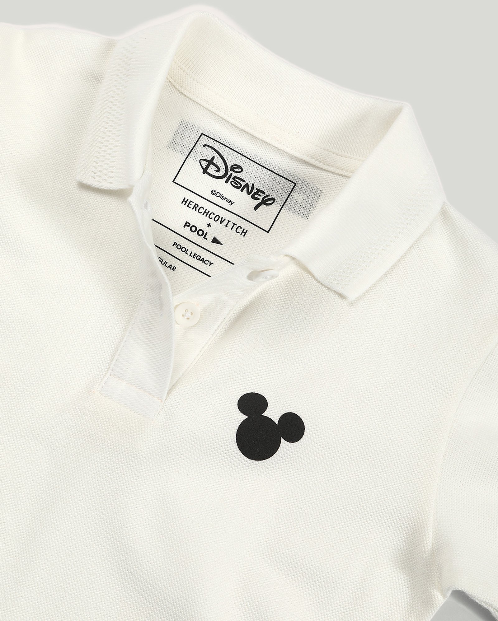 Camisa polo infantojuvenil piquet Disney 2-14A branca | Herchcovitch + Pool