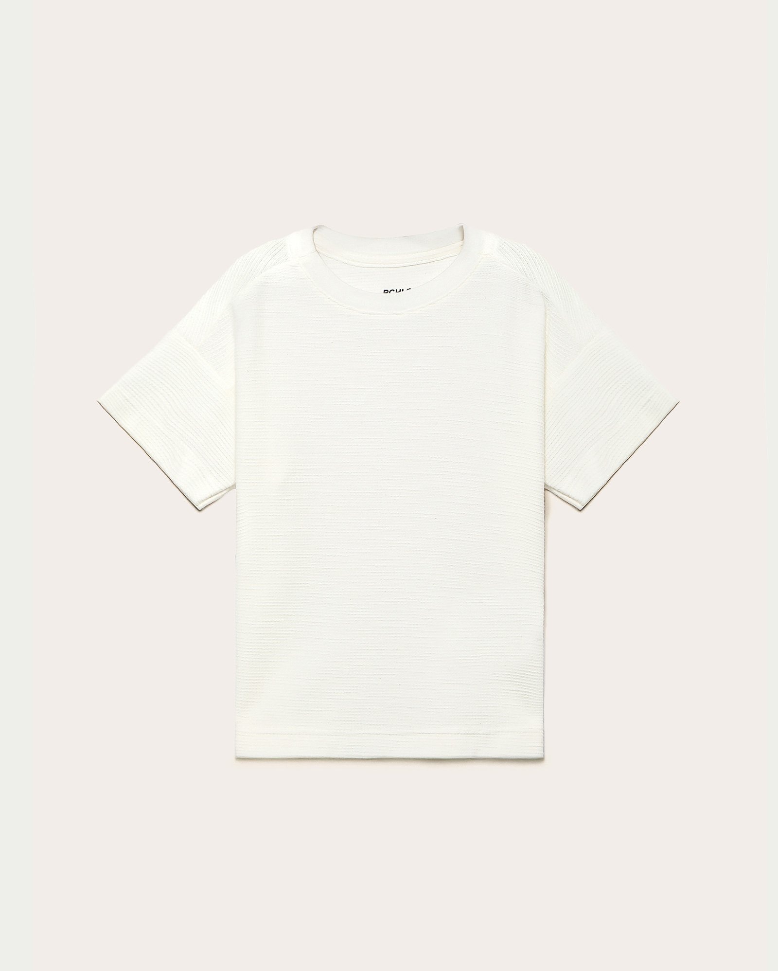 Camiseta infantil oversized texturizada 1-4A off-white