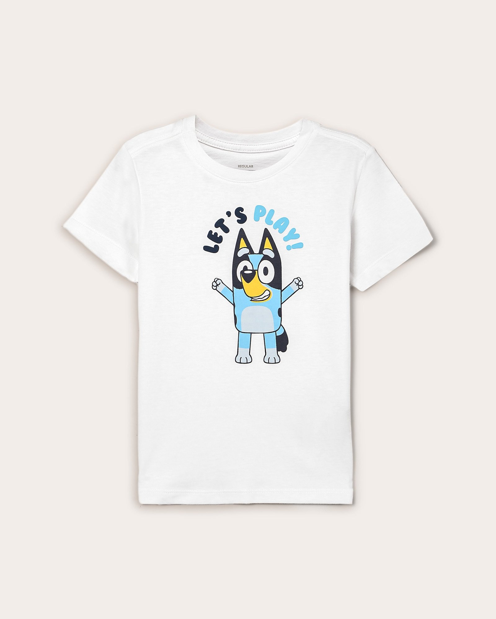 Camiseta infantil regular let's go Bluey 2-8A branca | BBC