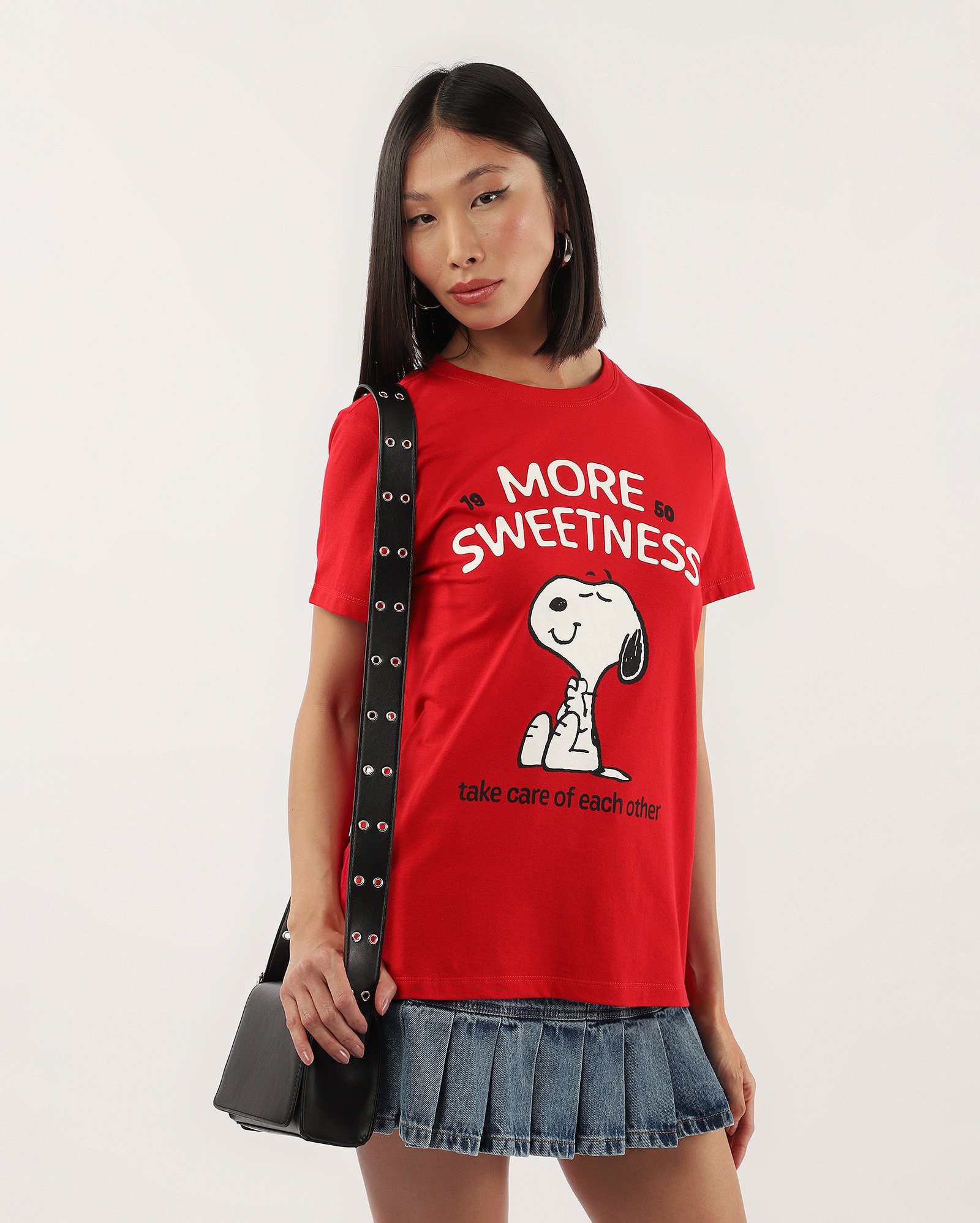Camiseta feminina Snoopy sweetness vermelha | Peanuts