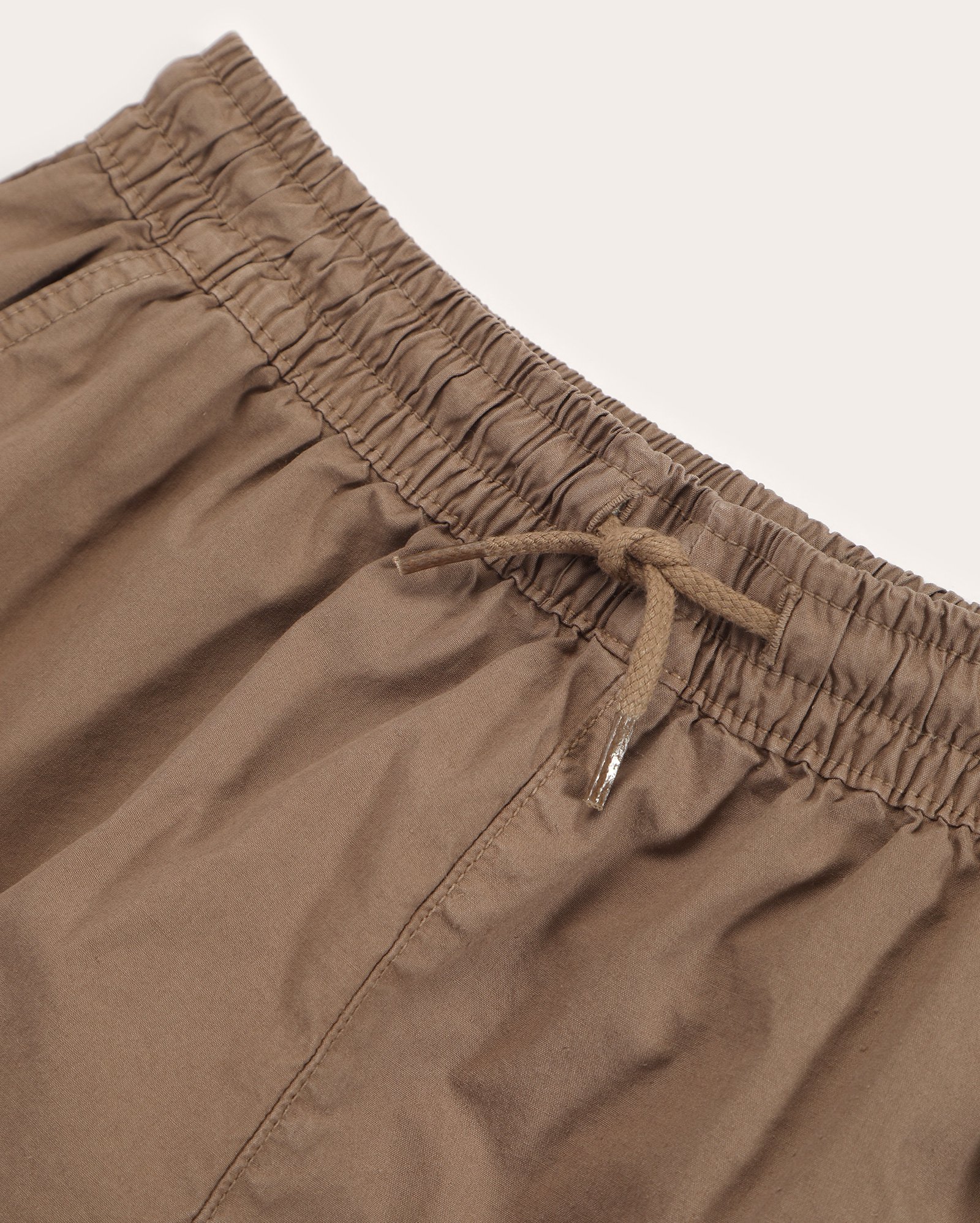 Bermuda sarja juvenil reta bordado âncora marrom | Pool Jeans