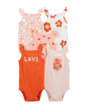 Kit body bebê 5 peças com babados multicor | Carter's