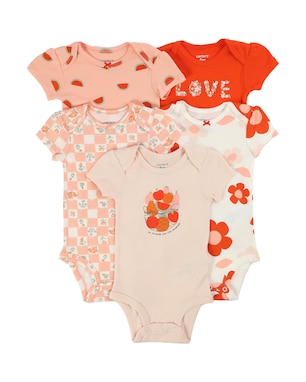 Kit body bebê 5 peças com babados multicor | Carter's