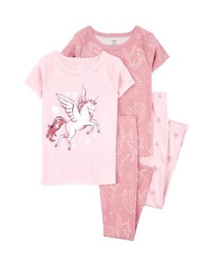 Pijama longo infantil 4 peças unicórnios multicor | Carter's