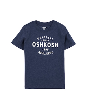 Camiseta infantil manga curta lettering mescla azul | OshKosh