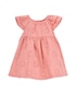 Vestido bebê evasê em laise com calcinha rosa | Carter's