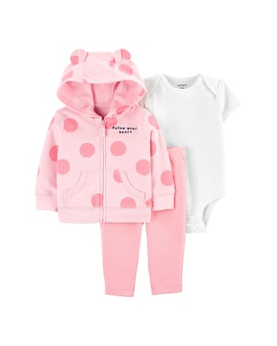 Conjunto longo bebê 3 peças orelhinhas poá multicor | Carter's