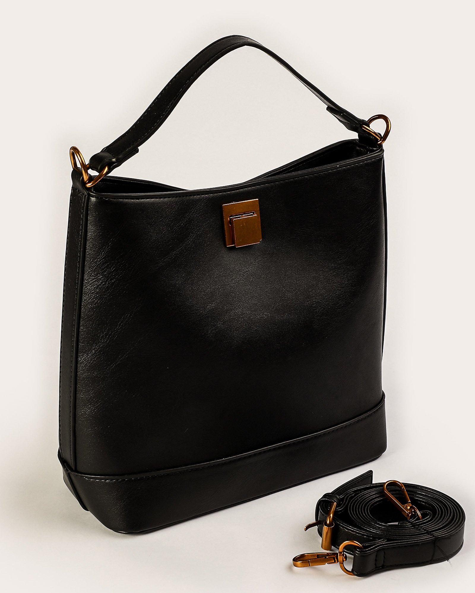 Bolsa feminina bucket bag preta