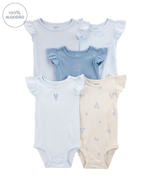 Kit body bebê 5 peças floral balão elefante multicor | Carter's