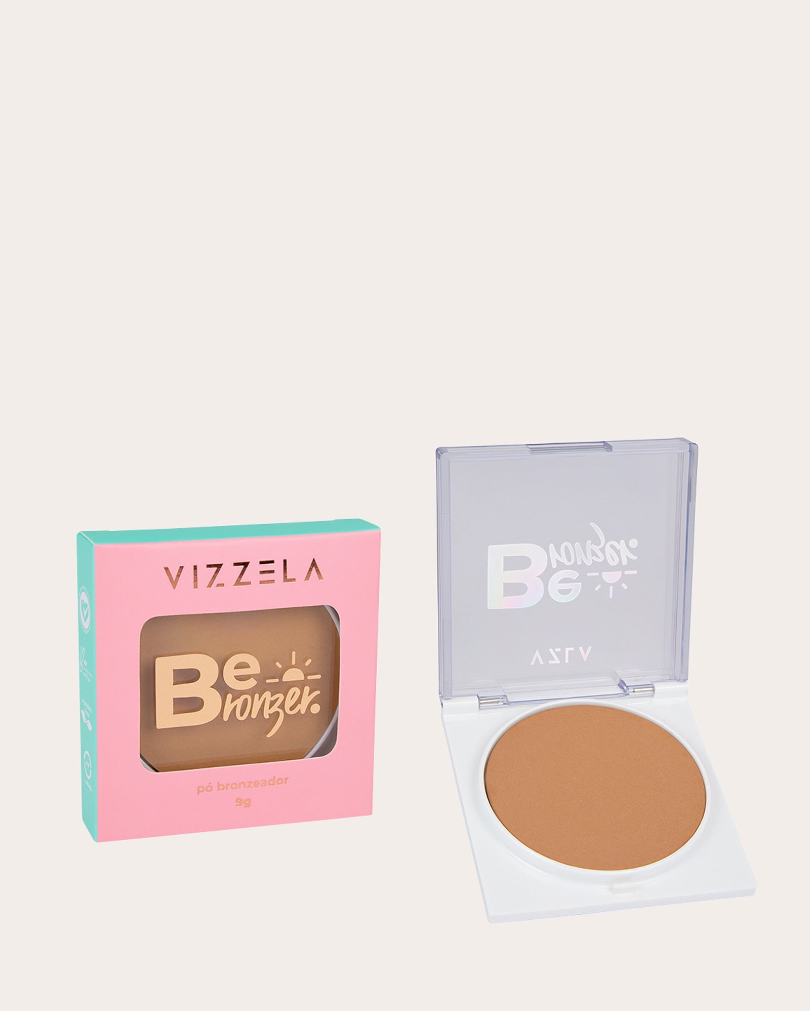 Pó bronzeador Be Bronzer cor 1 Sunshine 9g | Vizzela Cosméticos