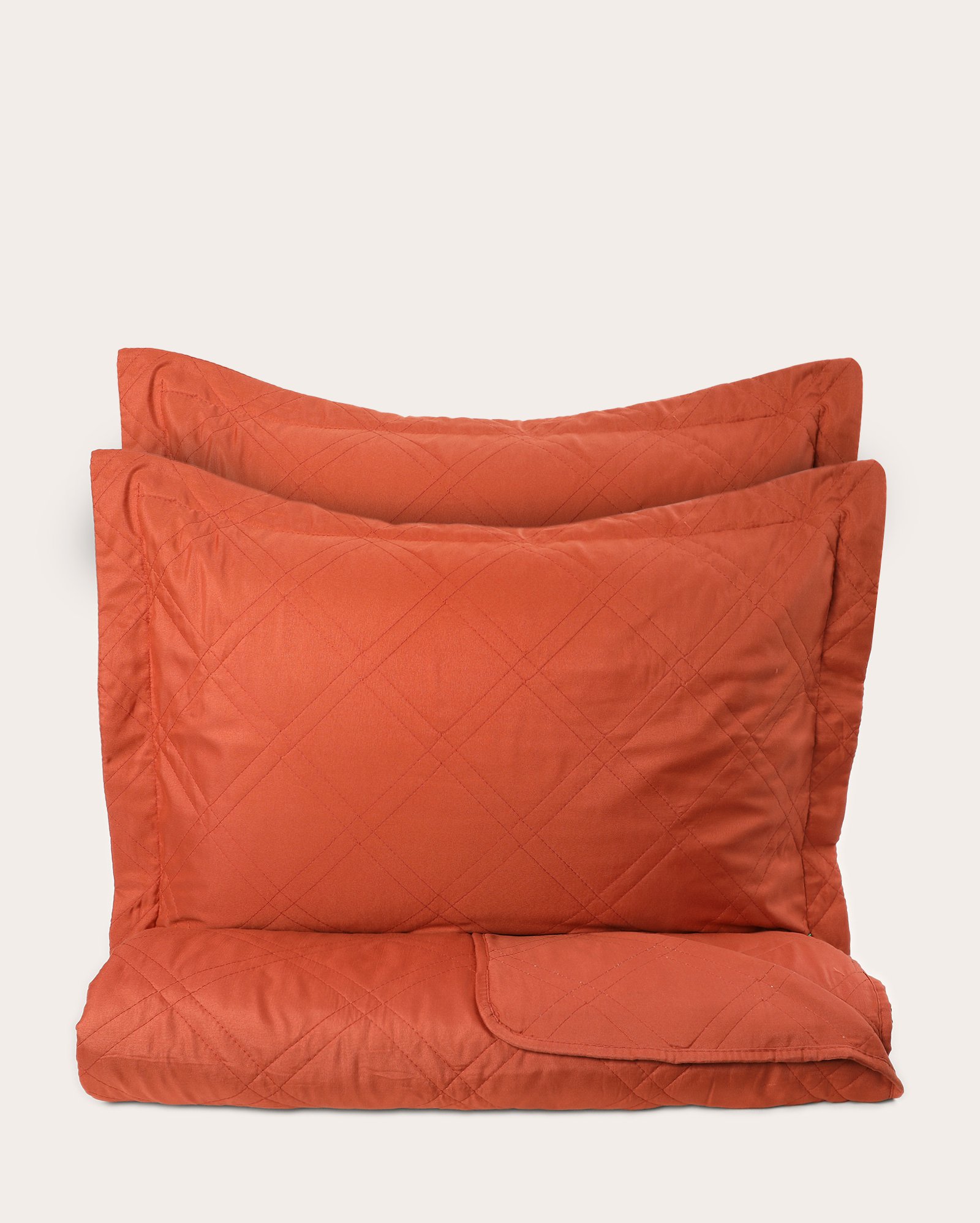 Kit colcha queen 3 peças Boutis Bruscchetta laranja | Casa Riachuelo