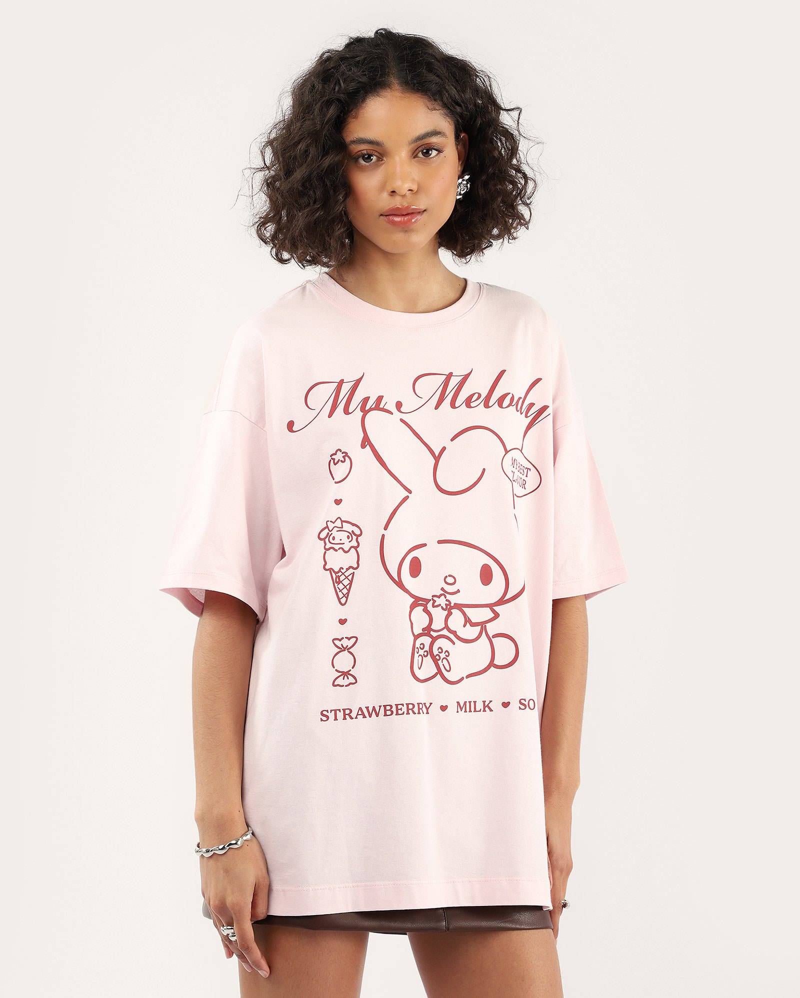 Riachuelo | Camiseta feminina oversized My Melody rosa | Sanrio