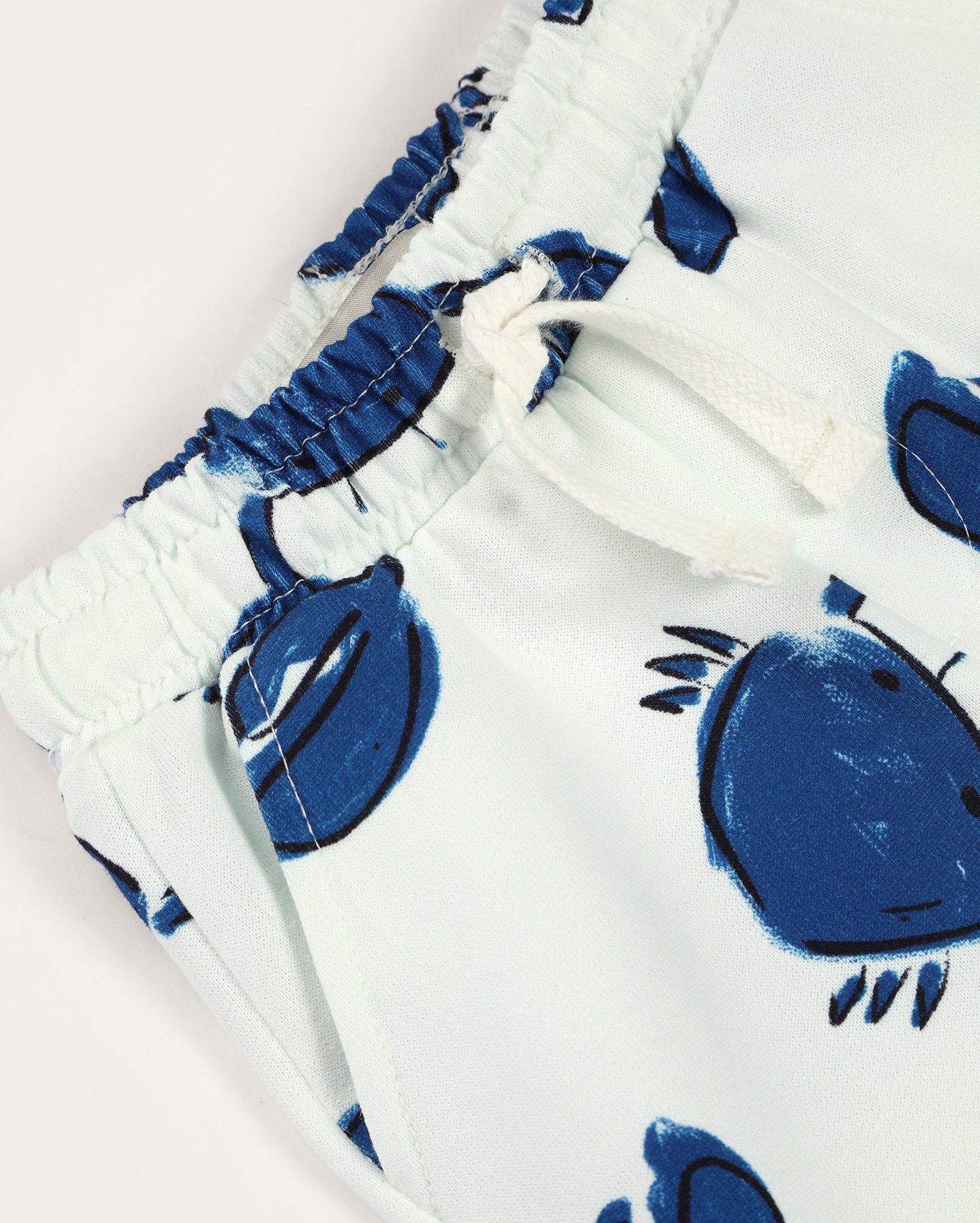 Bermuda moletom infantil caranguejos 1-4A off-white