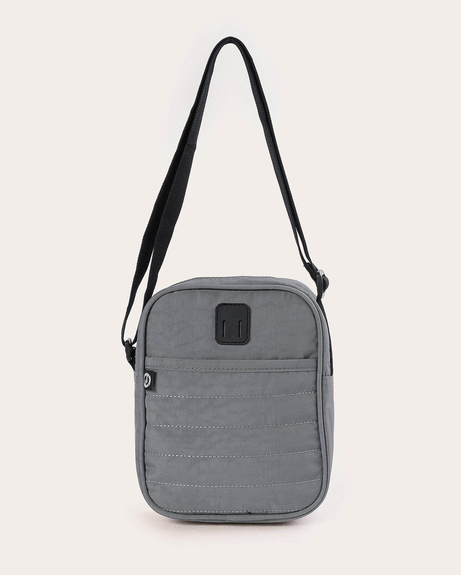 Bolsa masculina transversal com alça regulável - Cinza | Clio Style