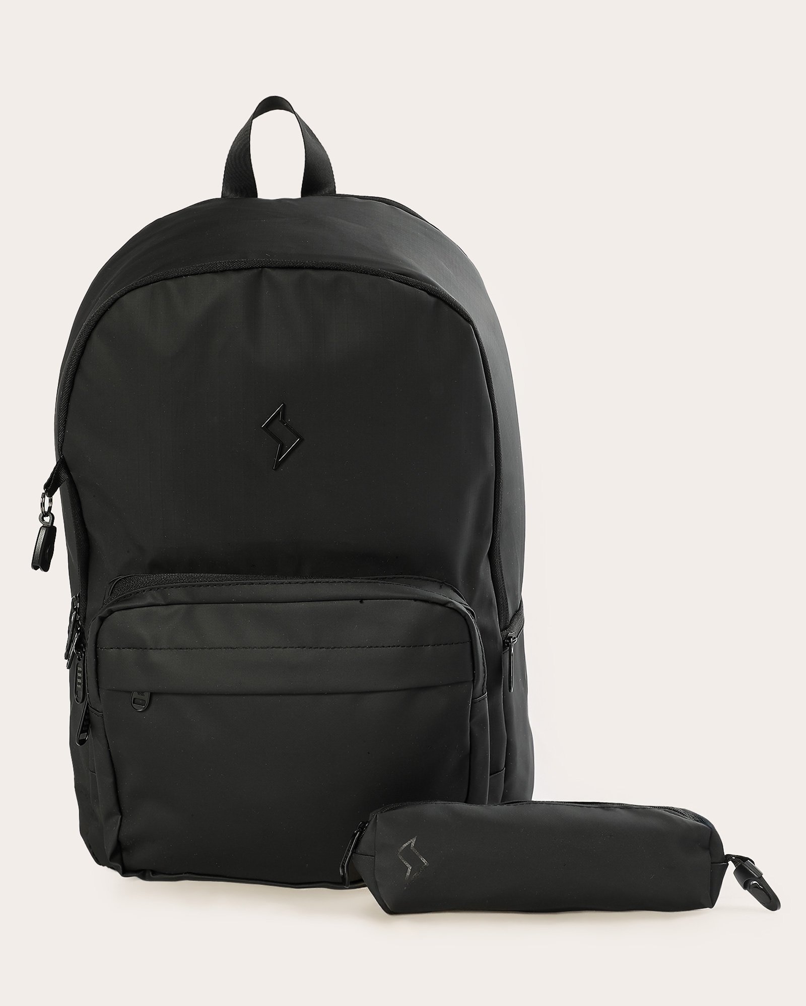 Mochila masculina impermeável com estojo - Preto | Clio Style