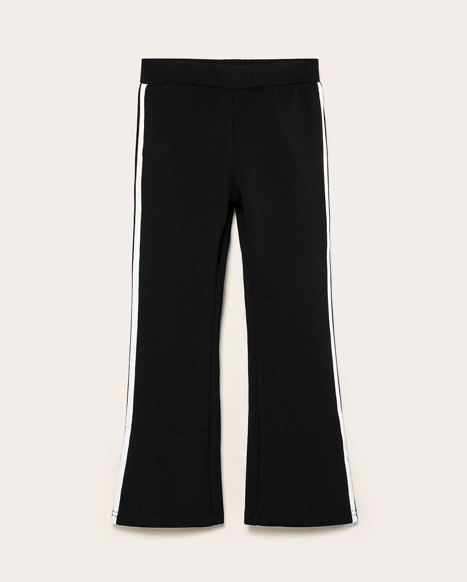 Calça de moletom infantil flare listra lateral 1-4A preta | Pool Kids