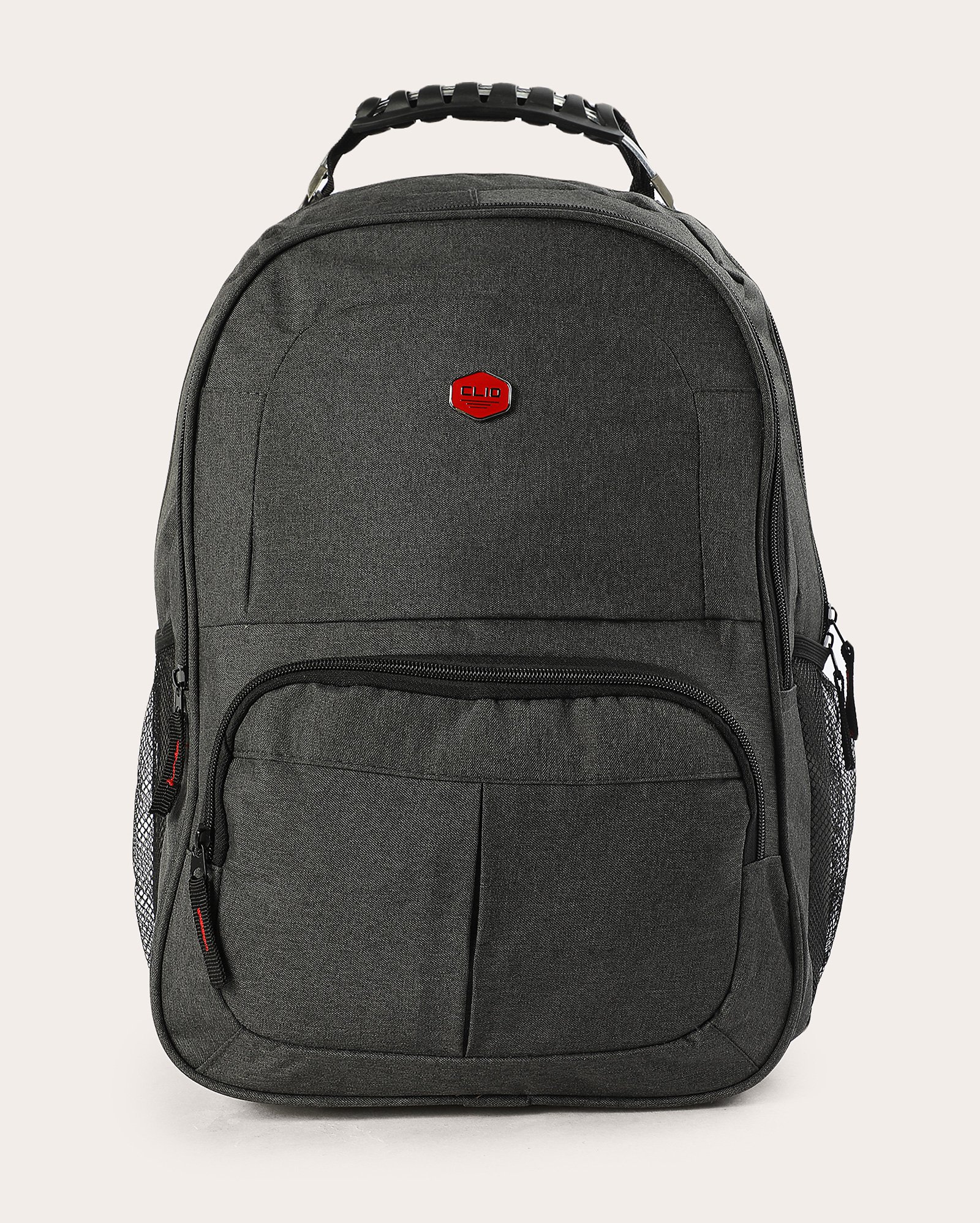 Mochila masculina mescla com bolso frontal - cinza | Clio Style