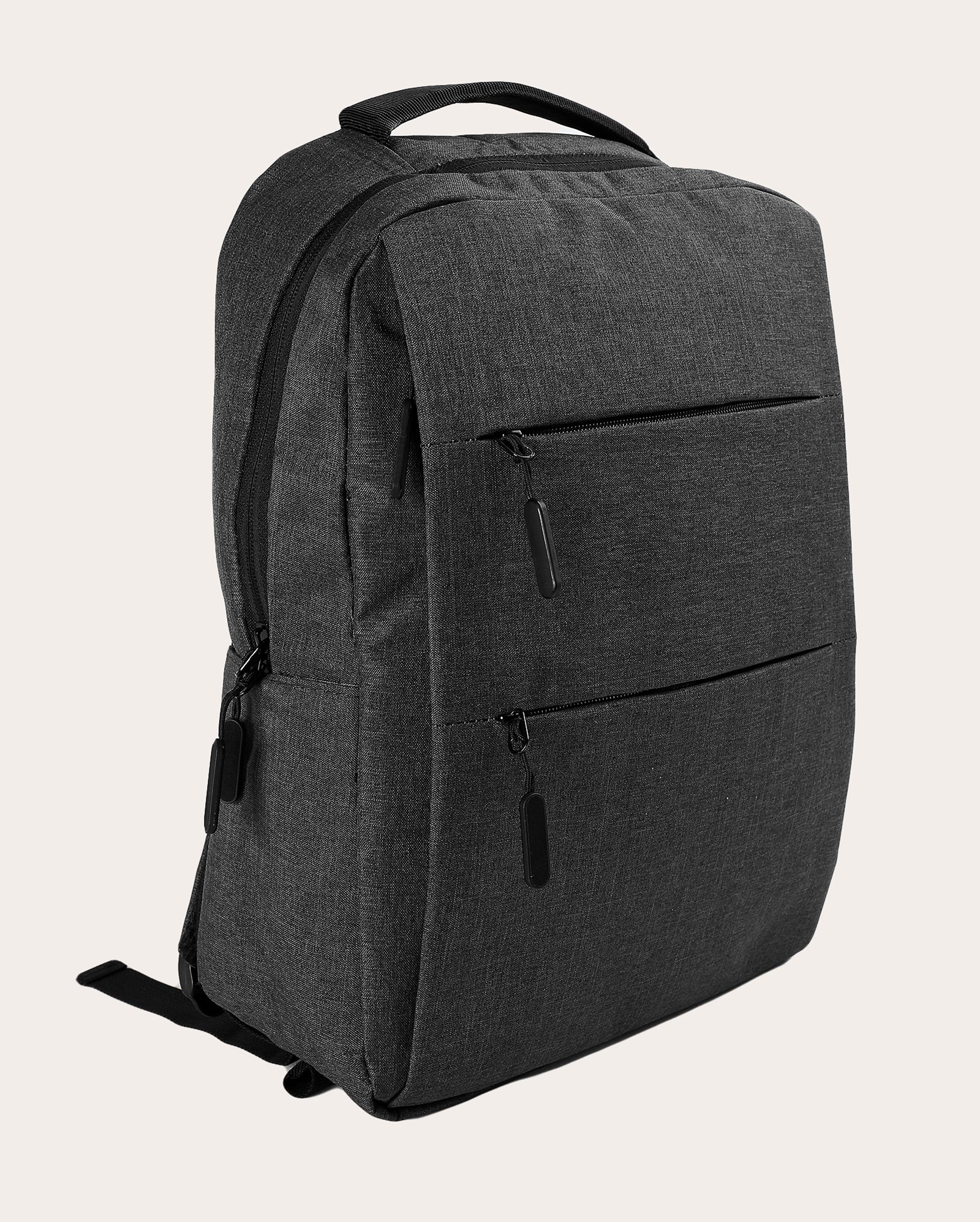 Mochila unissex com 2 bolsos frontais - Cinza Escuro Mescla | Clio Style