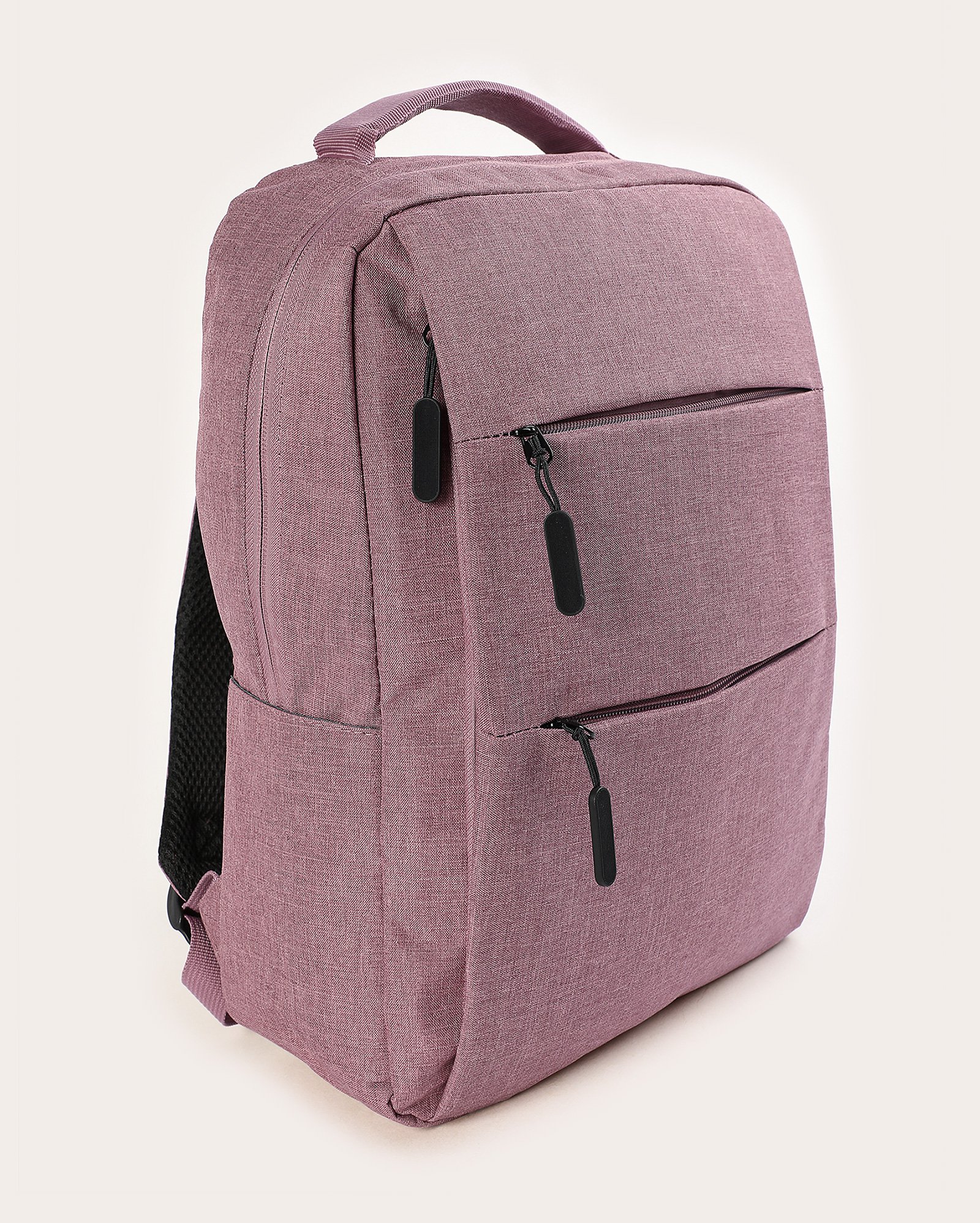 Mochila unissex com 2 bolsos frontais - Lilás Mescla | Clio Style