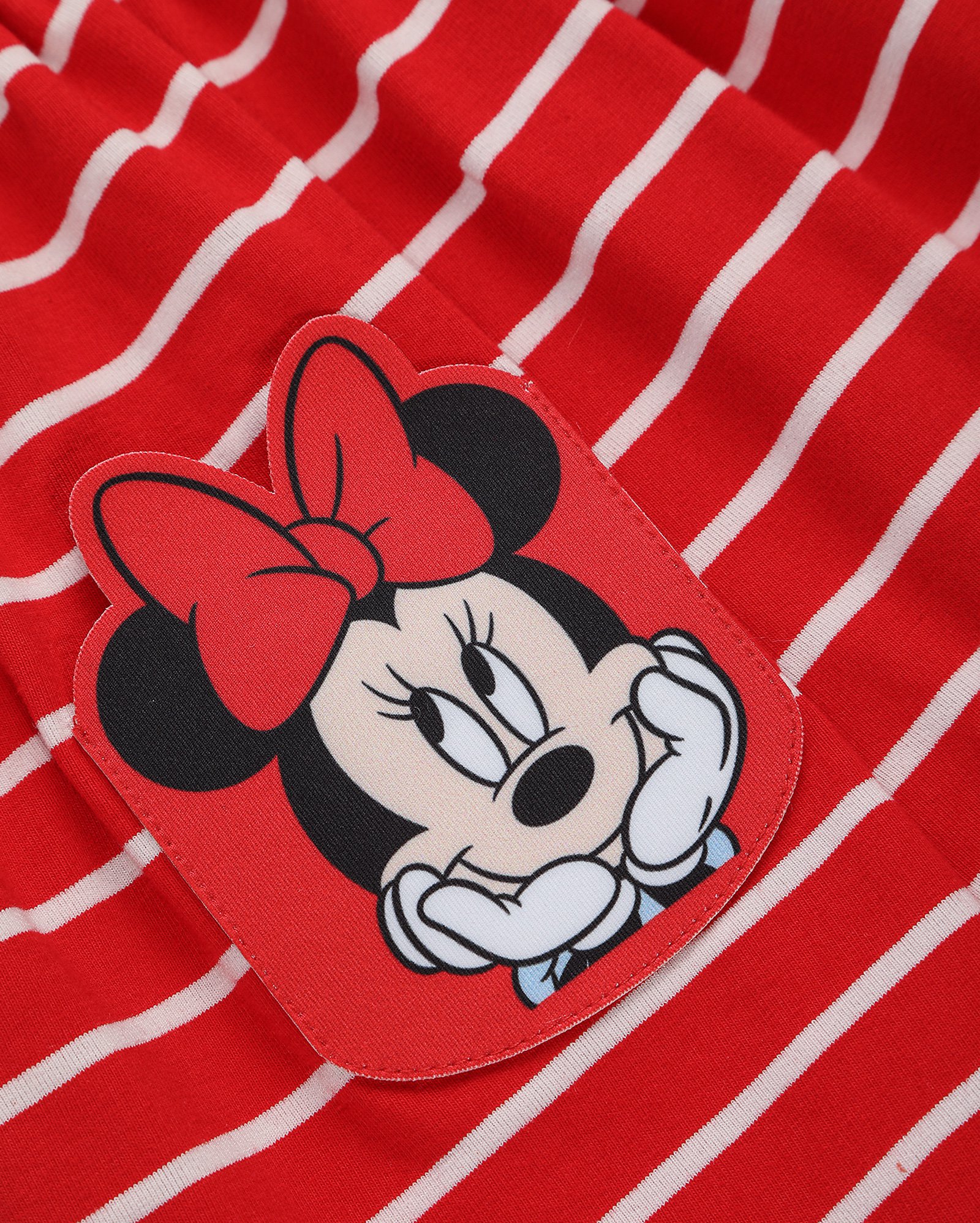 Vestido infantil manga bufante bolsos Minnie 1-4A vermelho | Disney