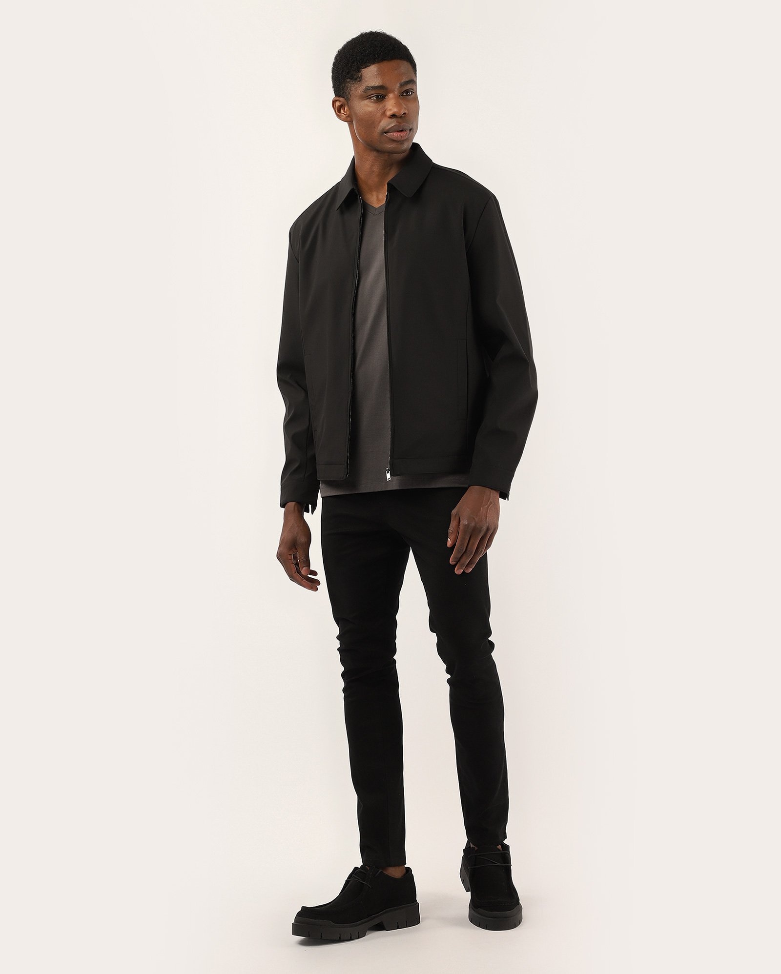 Calça jeans masculina skinny estonada - Jeans Black Escuro | Pool Jeans