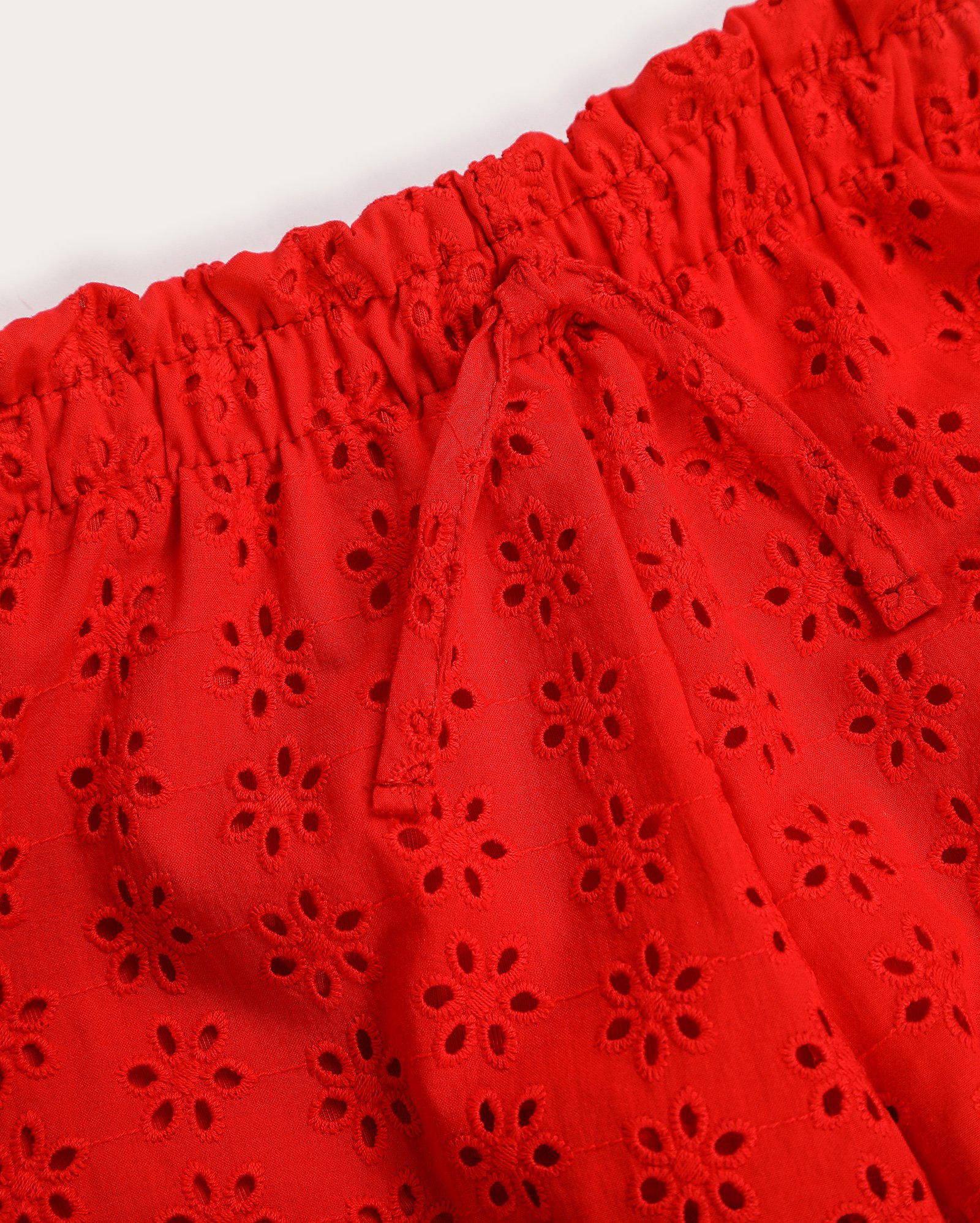 Short infantil laise com amarração 1-4A vermelho