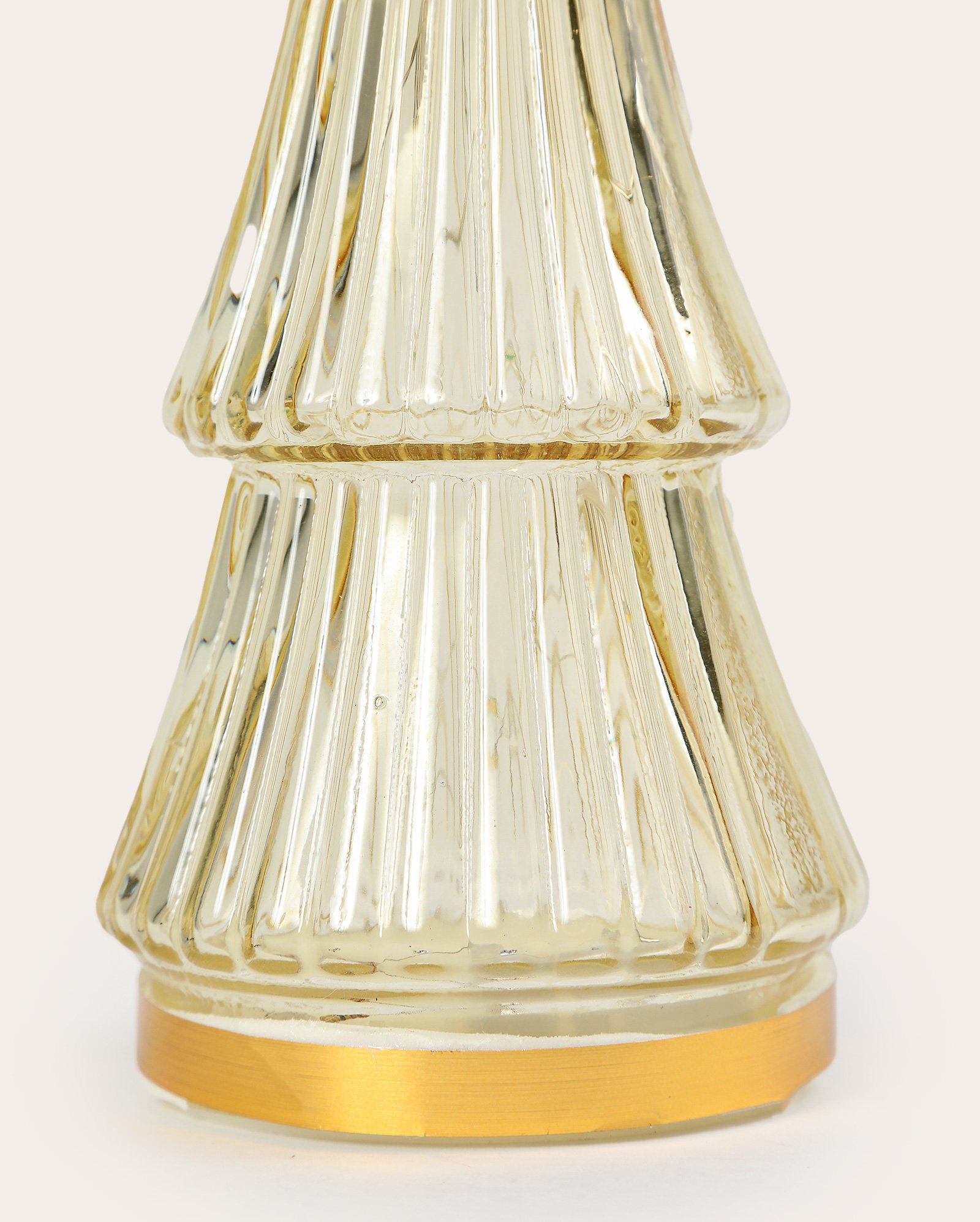 Luminária de vidro árvore natalina 24cm amarela | Casa Riachuelo