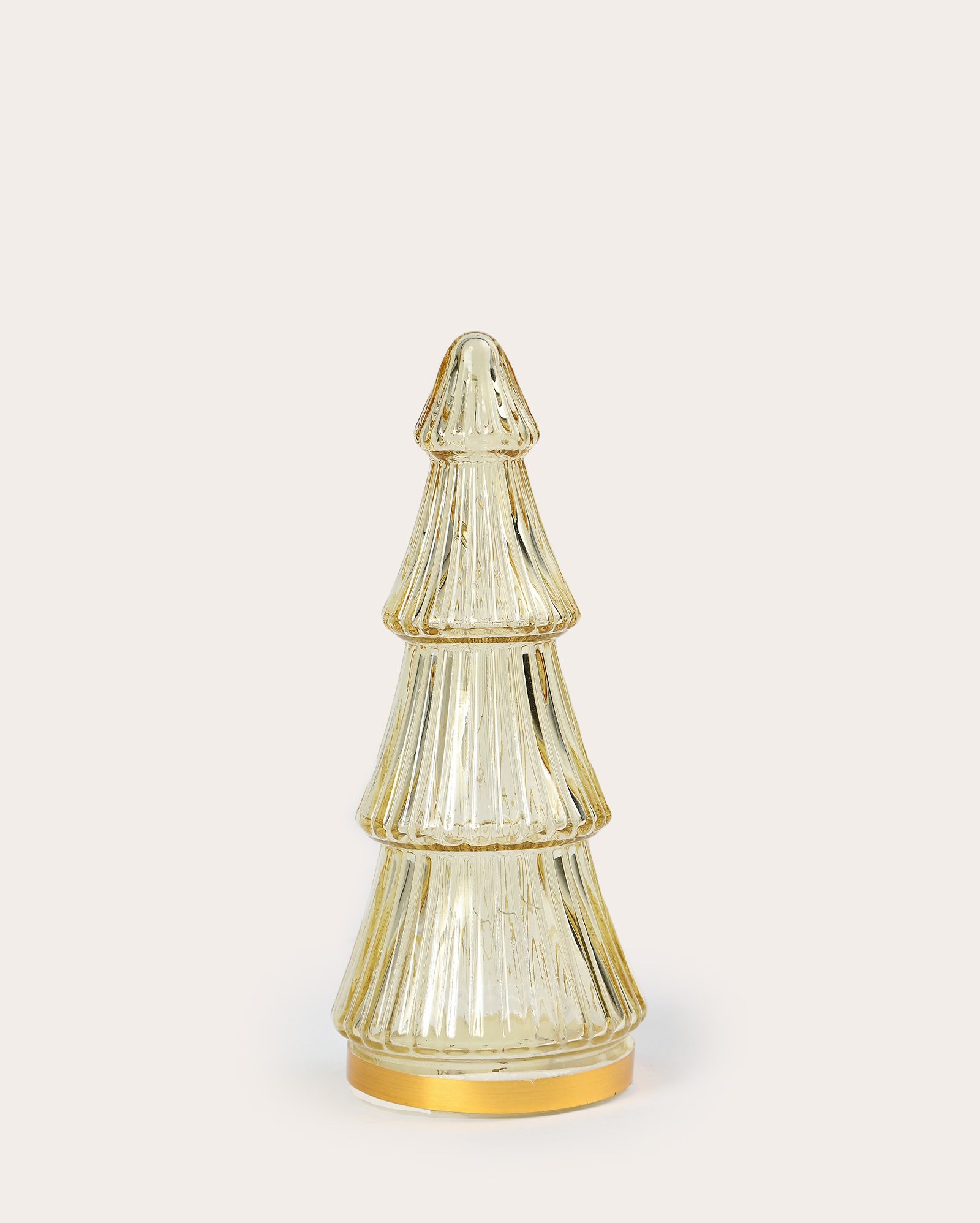 Luminária de vidro árvore natalina 24cm amarela | Casa Riachuelo