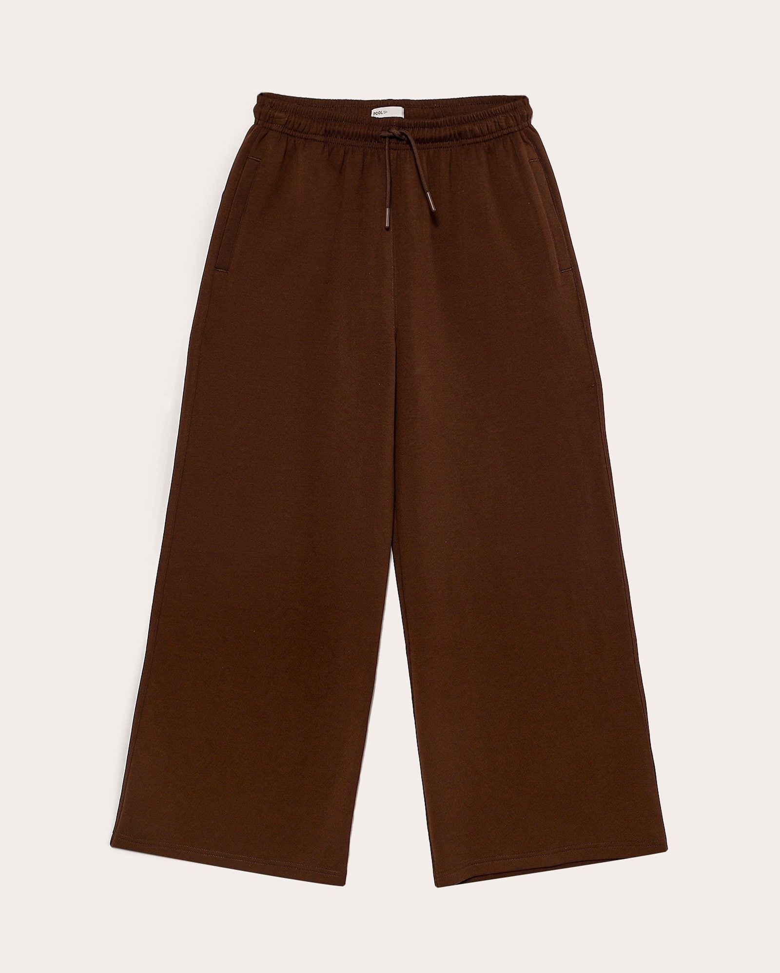 Calça de moletom juvenil wide leg lisa marrom | Pool