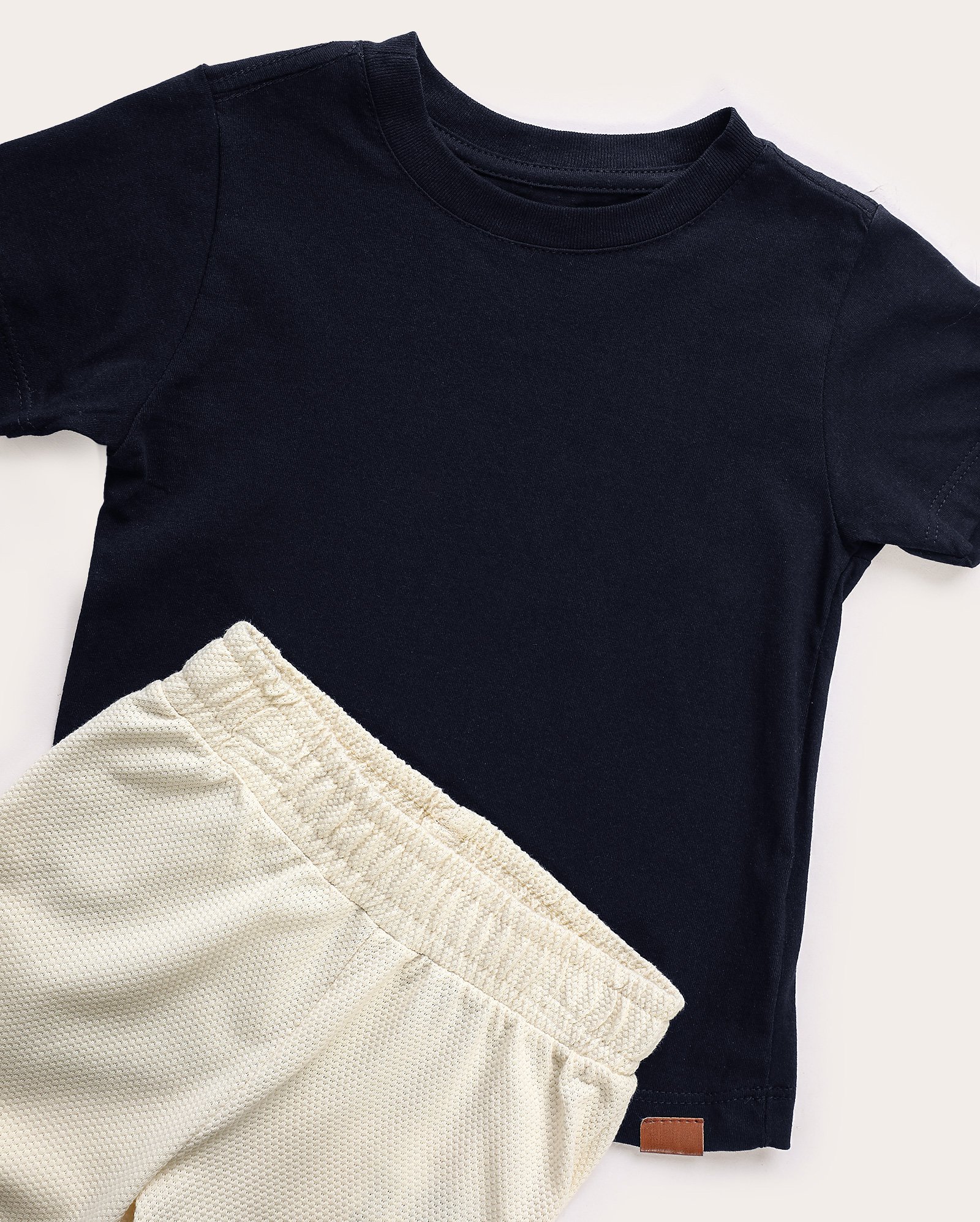 Conjunto curto infantil com tag 1-4A multicor