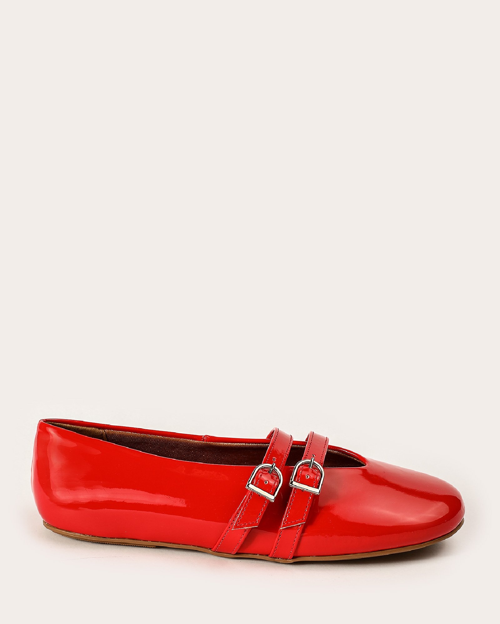 Sapatilha feminina bico redondo com tiras envernizada - Vermelho | Riachuelo